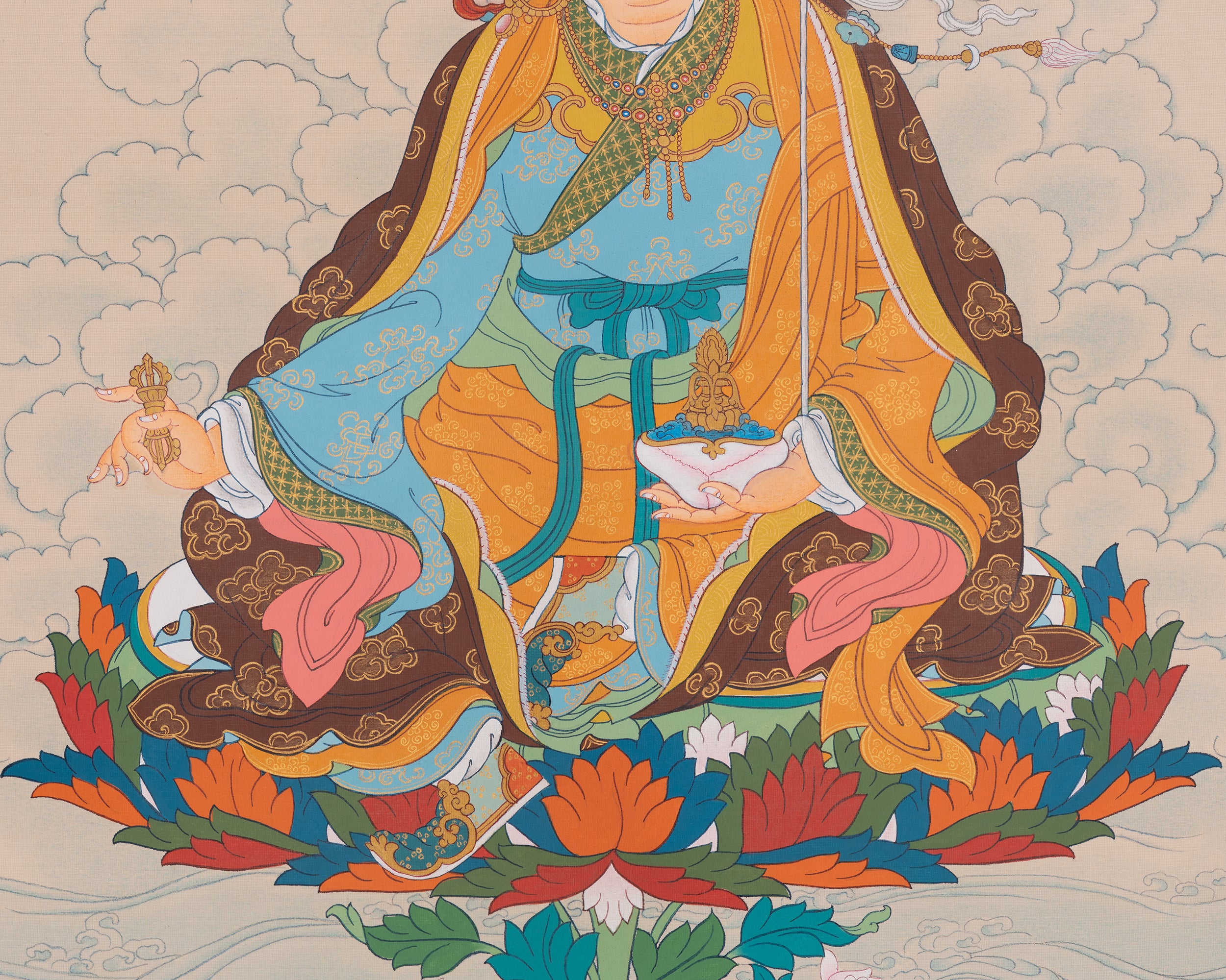 Wisdom Deity Guru Rinpoche Thangka | Precious Master | Second Buddha