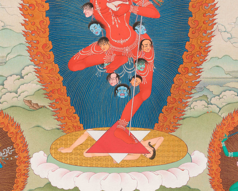 Thangka Print Of Dorje Phagmo | Thunderbolt Goddess | Spiritual Gift Ideas