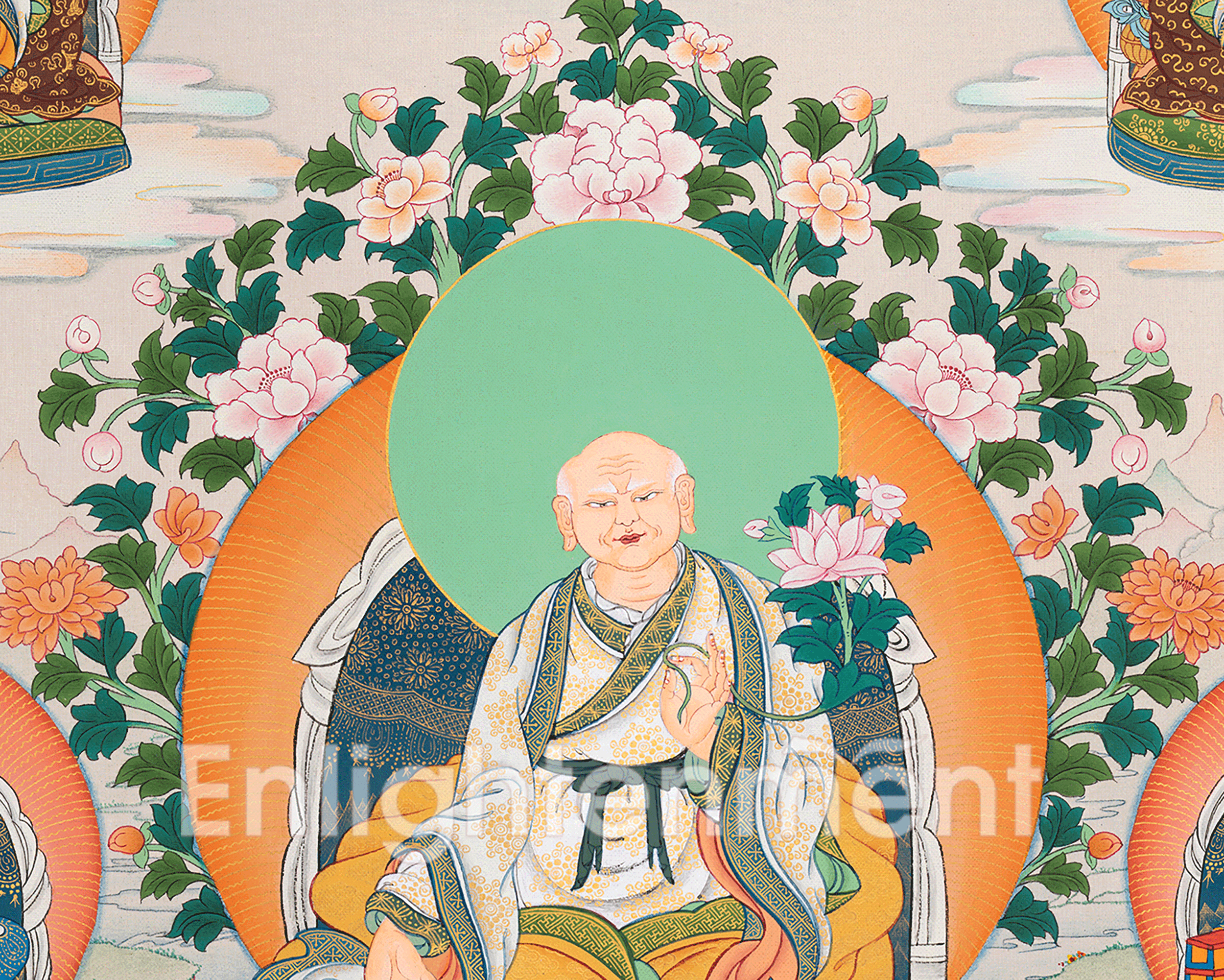 Hand-Painted Sakya Master Thangka Art | Journey to Enlightenment | Thangka Art for Positive Energy