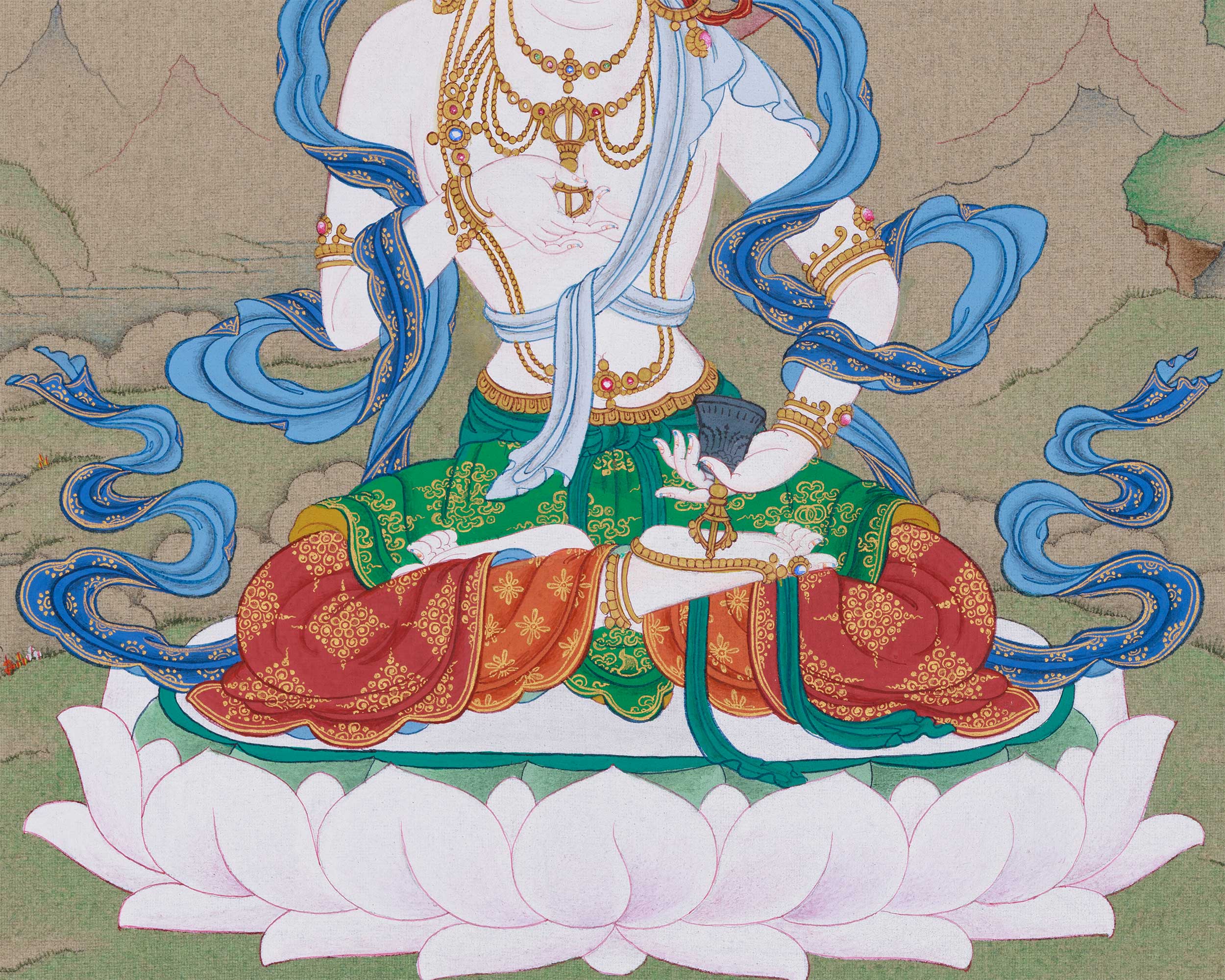 Bodhisattva of Purification, Vajrasattva | Thangka for Karma Cleansing