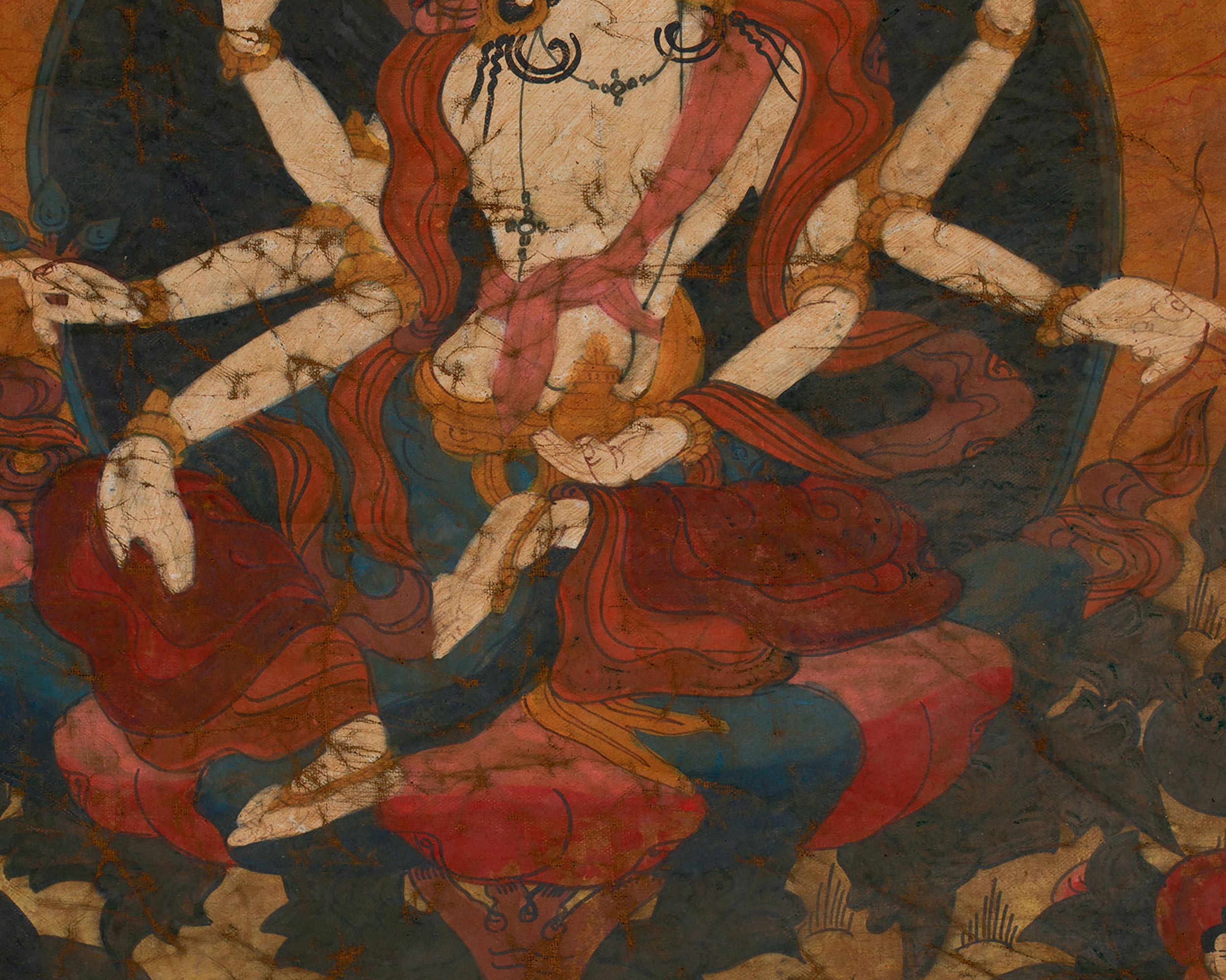 Vintage Namgyalma Thangka | Hand-Painted Ushnisha Vijaya Thangka