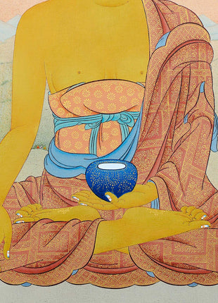 Shakyamuni Buddha High-Quality Giclee Print | Vibrant Buddha Canvas Print | Religious Fine Art