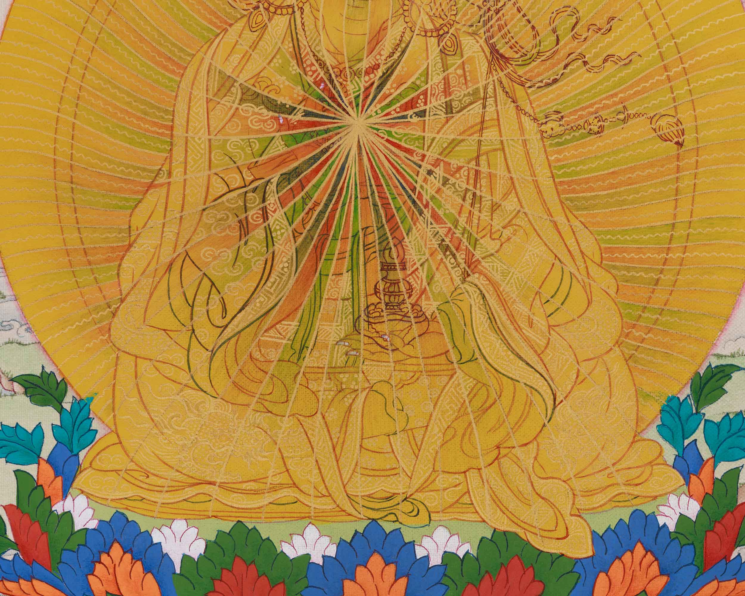 33cm Himalayan Guru Rinpoche Painting | The Lotus Born Master