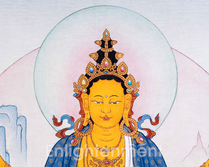 Practice of Prajnaparamita in Buddhism | Traditional Yum Chenmo Thangka | Wall Decorative Art