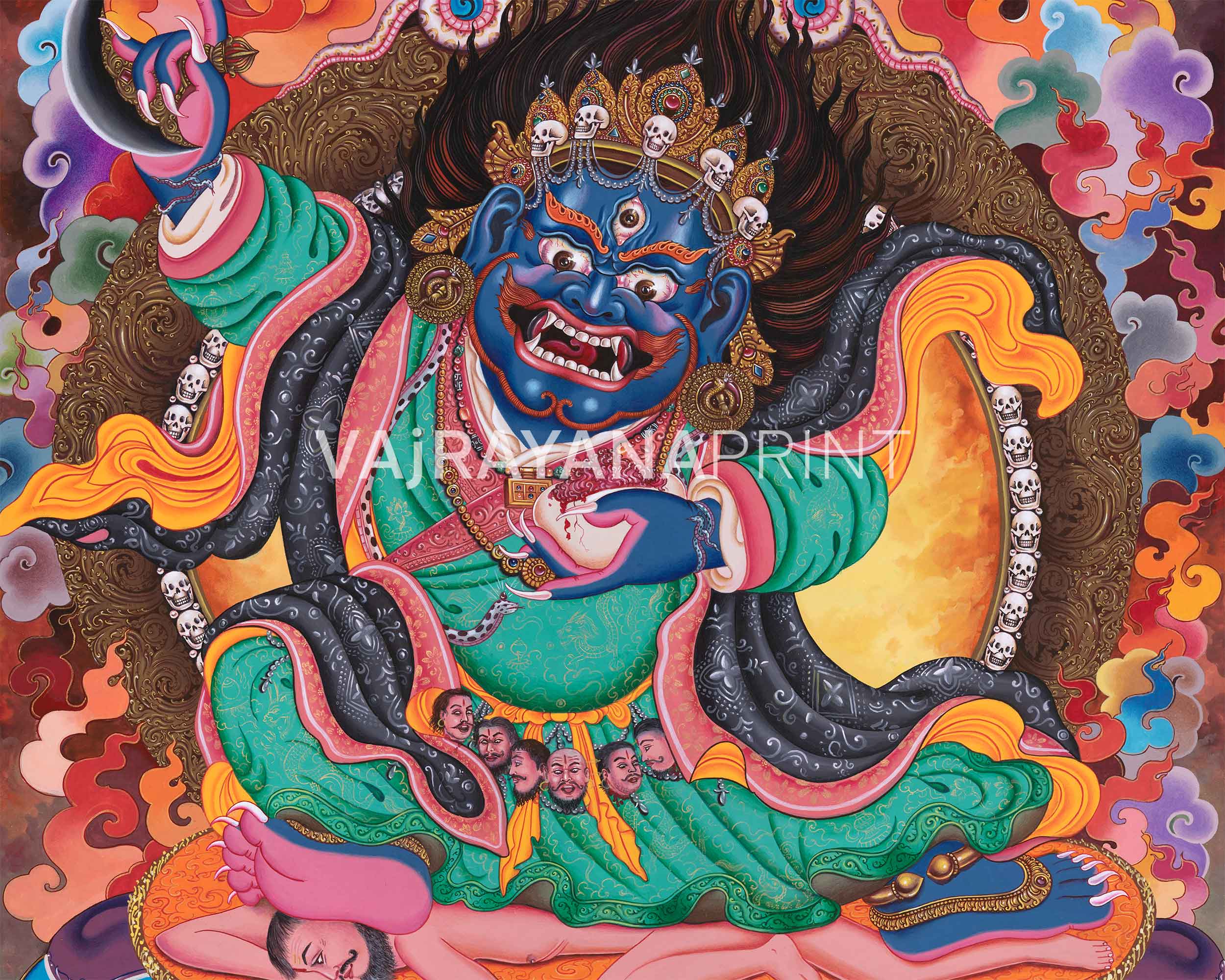 Mahakala Bernag Chen Digital Print | Himalayan Artwork | Discover The Transcendental Energy