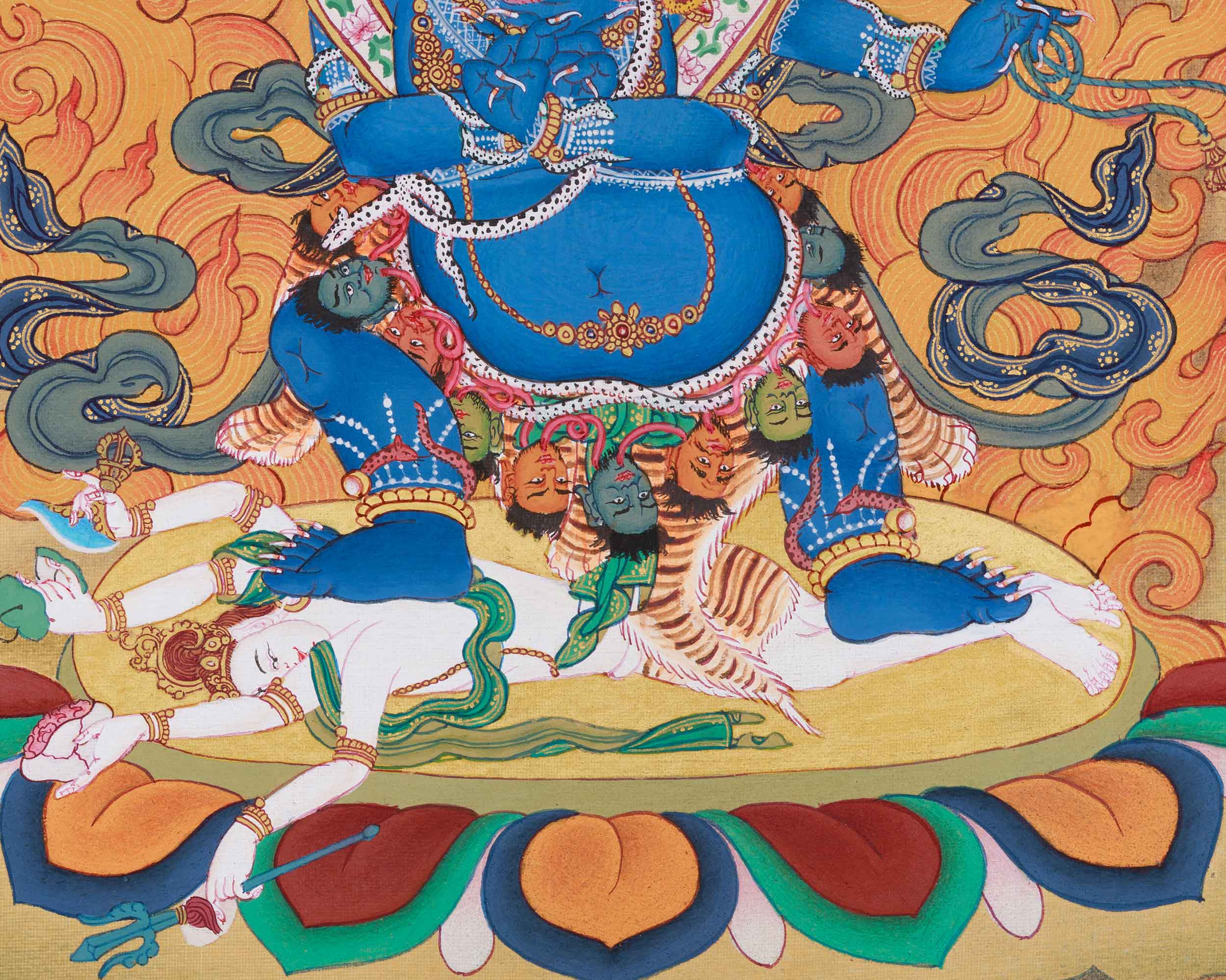 Four-Armed Butadamara Vajrapani | Destroyer of Ignorance | Buddhist Guardian Deity