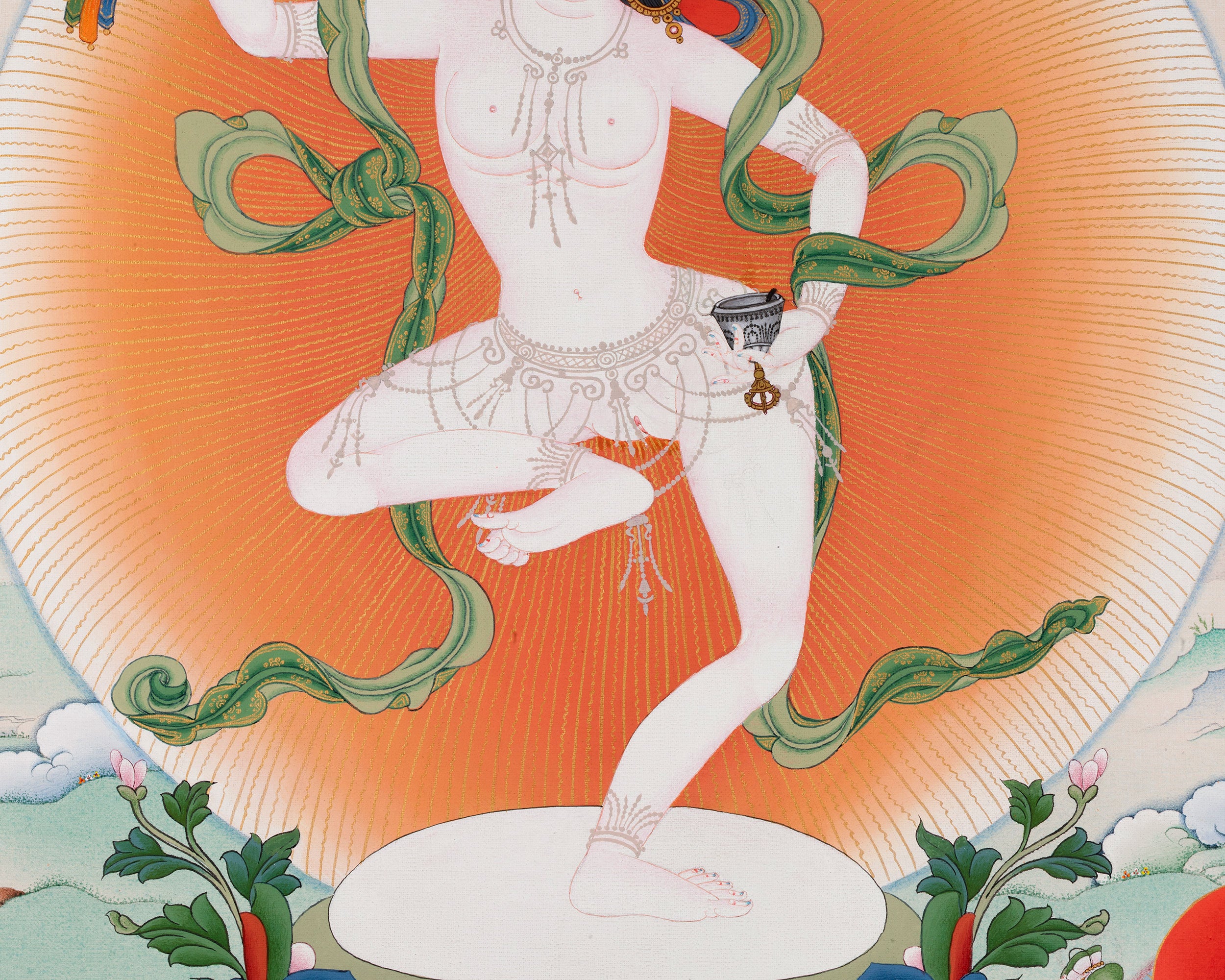 Machig Labdron Thangka Print | Great Tibetan Yogini | Digital Print