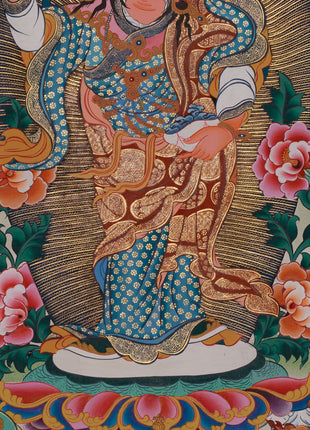 Standing Guru Rinpoche Thangka | Embodiment of Wisdom, Power, and Protection