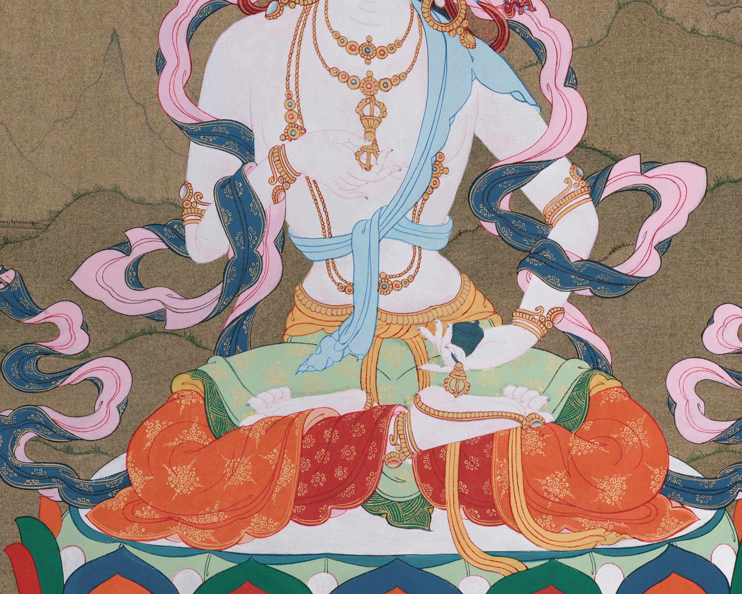 Traditional Bodhisattva Vajrasattva Artwork | Buddha of Purification