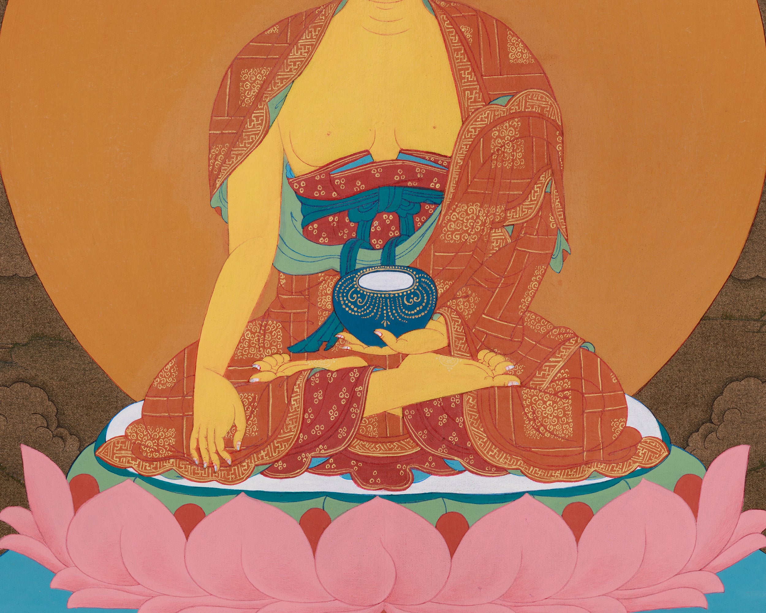 Tibetan Buddha Shakyamuni with Disciples | Siddhartha Gautama | Compassion and Wisdom