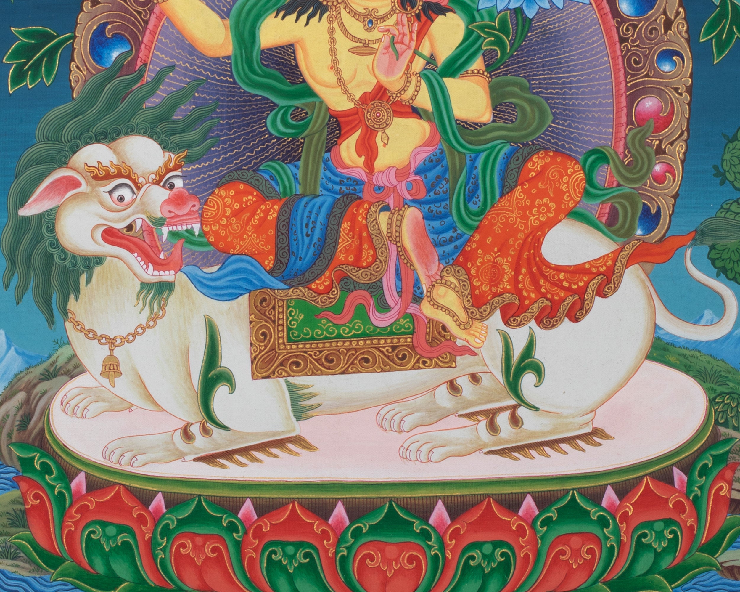 Mahabodhisattva Manjushree Thangka | Reveals the Path of Insight