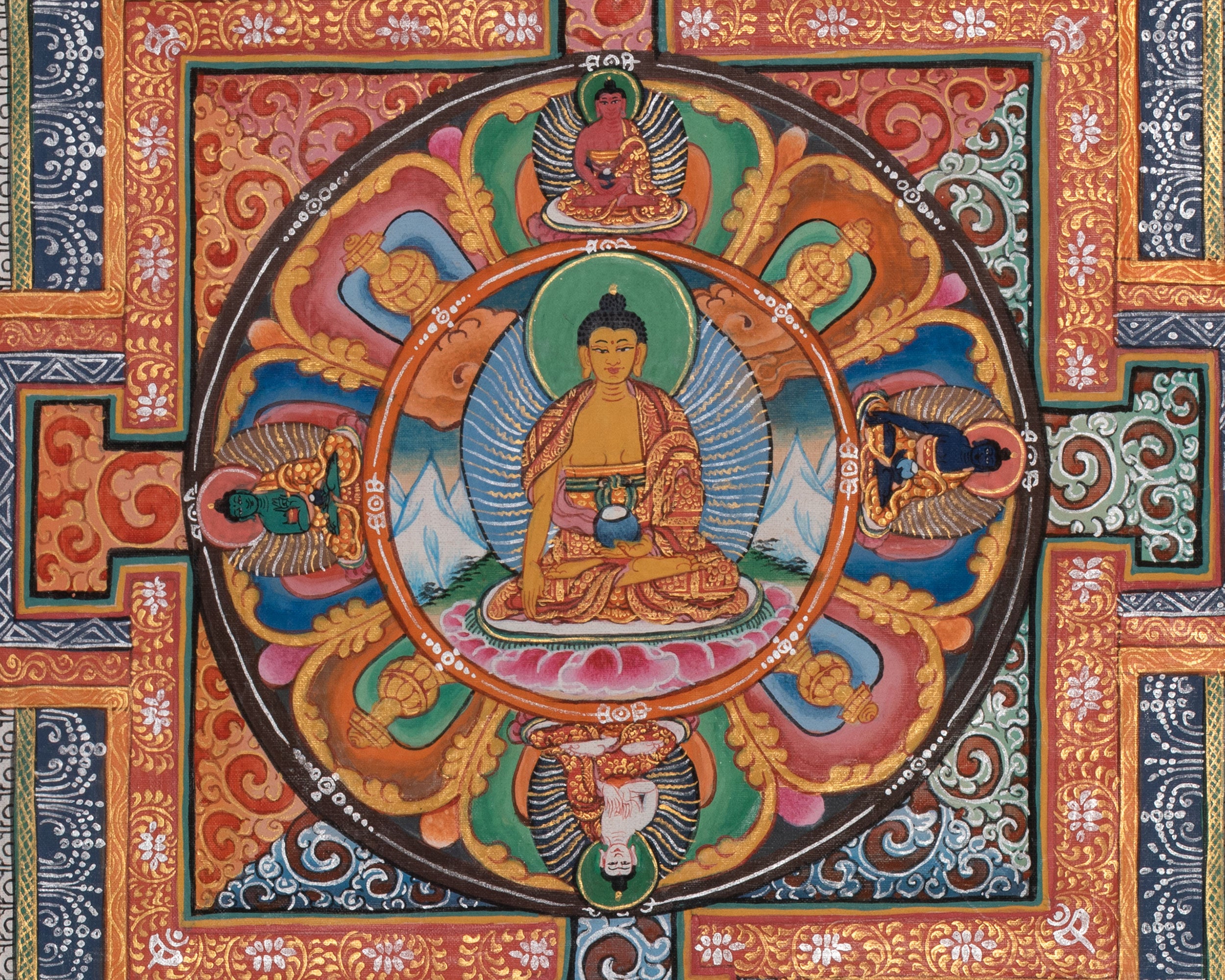 Colorful Mandala Thangka | Unique Tibetan Thanka