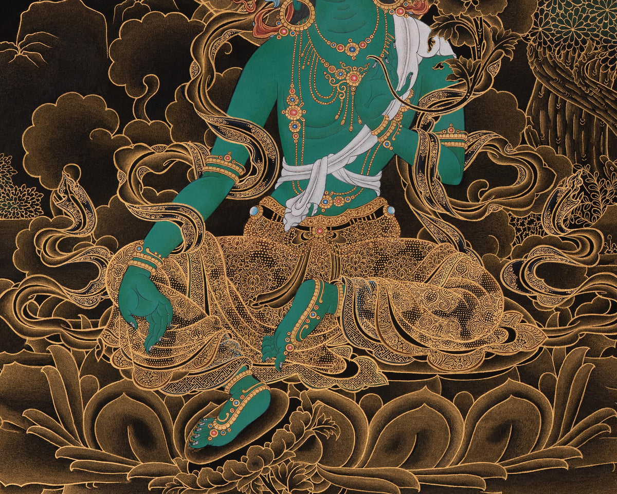 Sacred Green Tara Thangka | Shyama Tara | Mother of Liberation