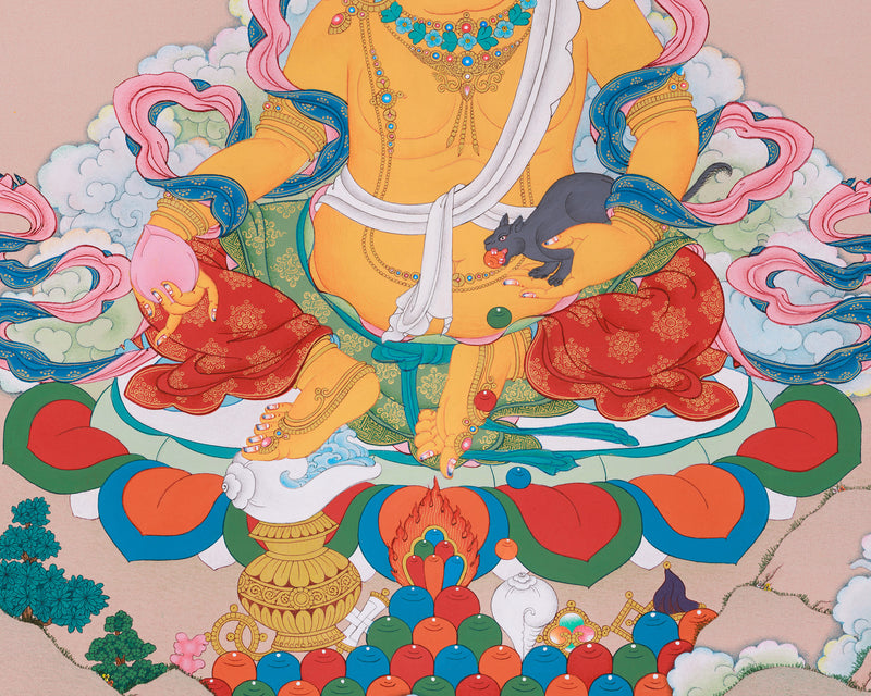 Buddhist Dzambhala Figure - Tibetan Wealth Deity