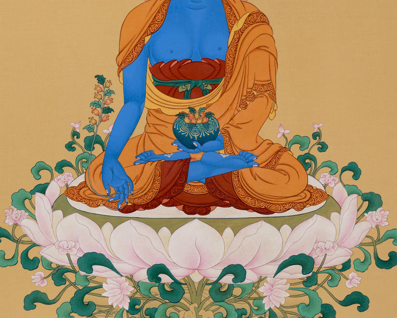 Medicine Buddha Lapis Lazuli Thangka | Healing and Enlightenment