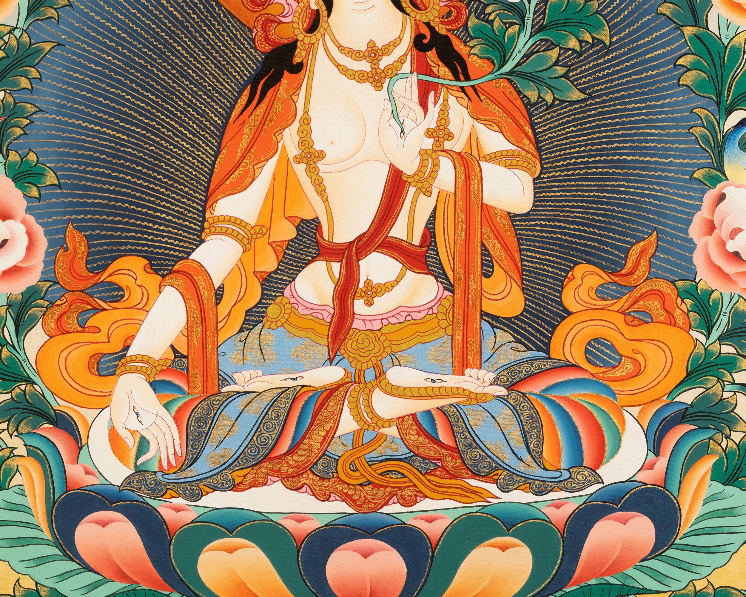 Tibetan White Tara Artwork | Sacred Goddess of Healing and Compassion