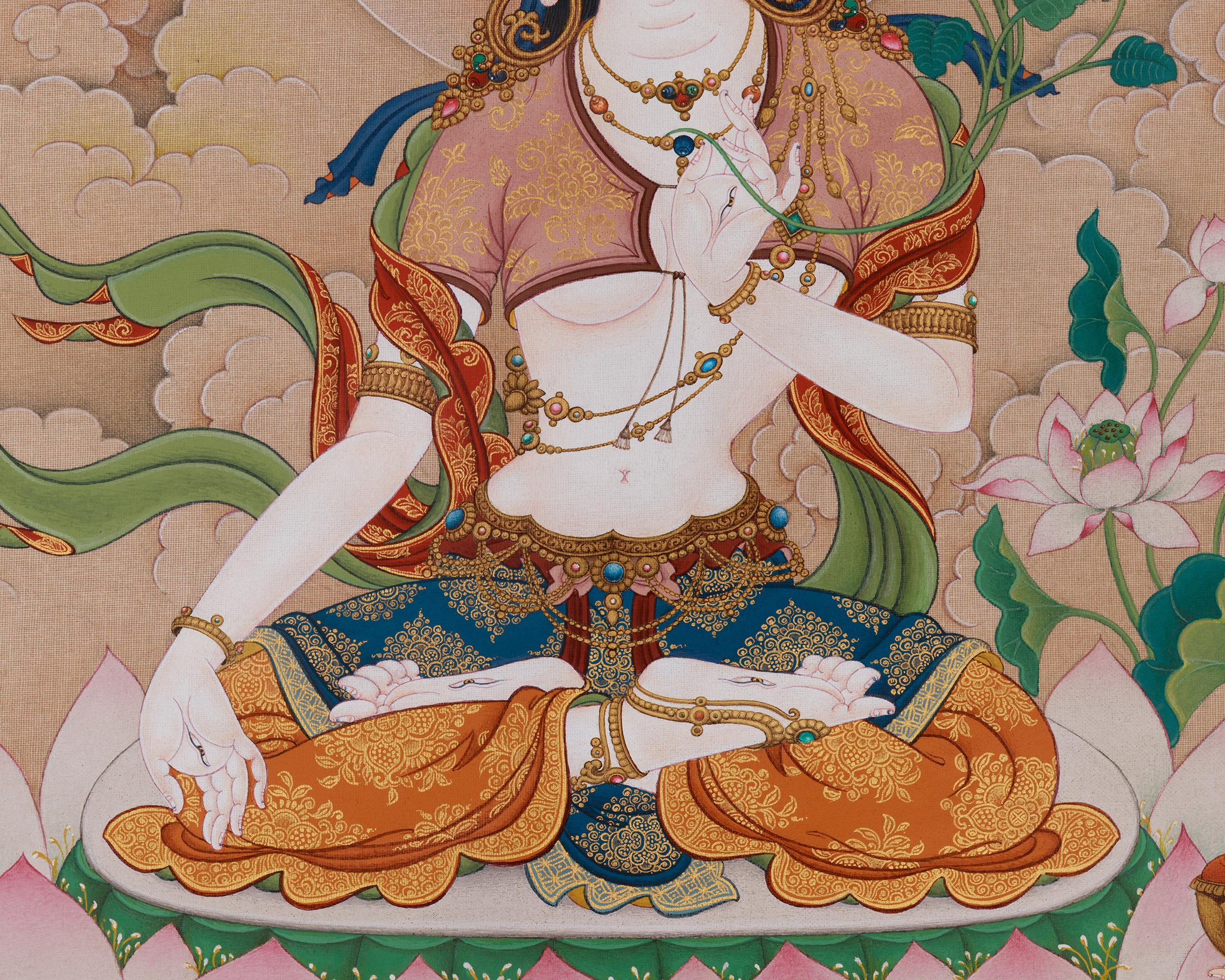 Tibetan Art of White Tara | Sita Tara | Healing and Long-Life Deity