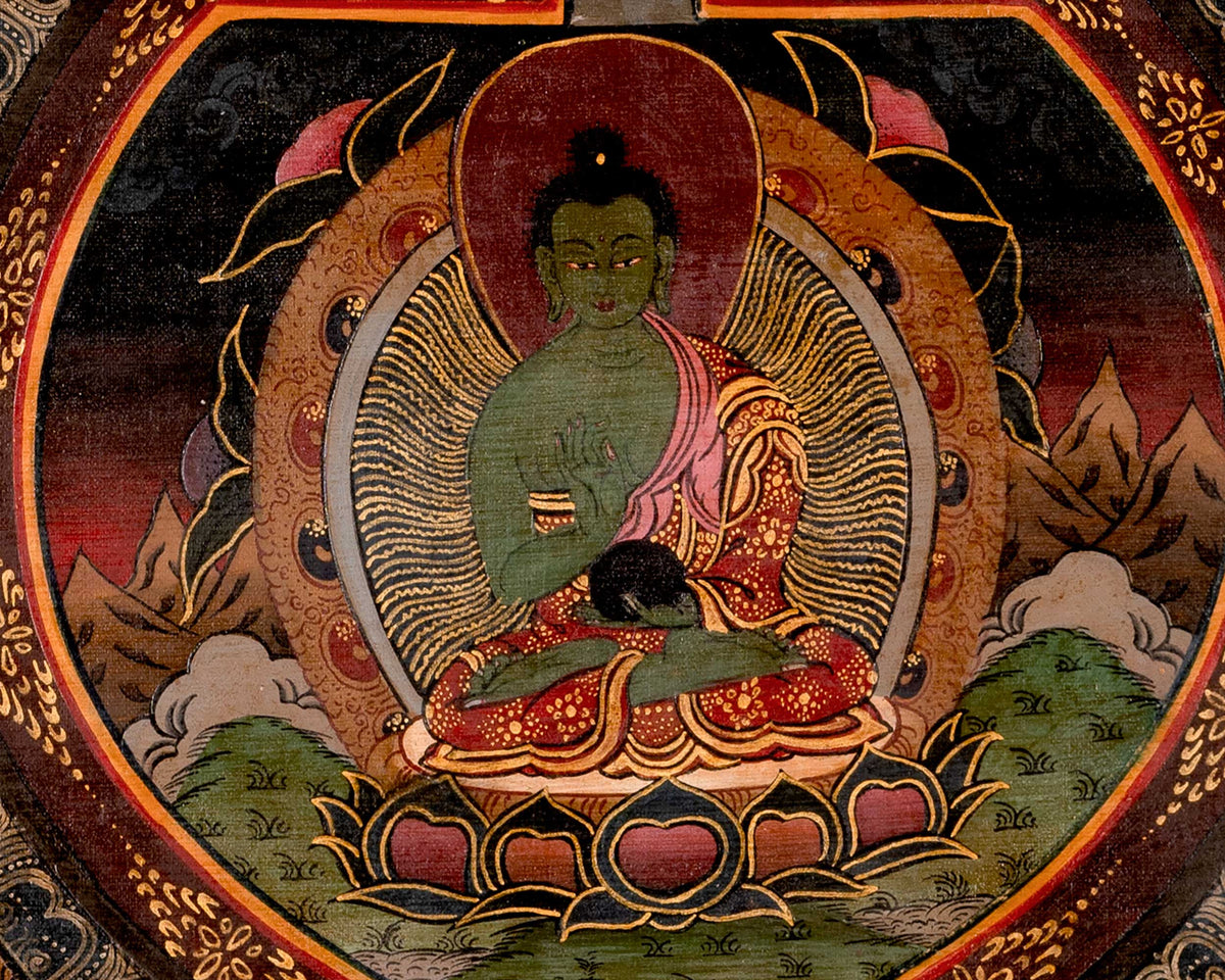 Amoghasiddhi Mandala | Religious Buddhist Thangka | Wall Decors