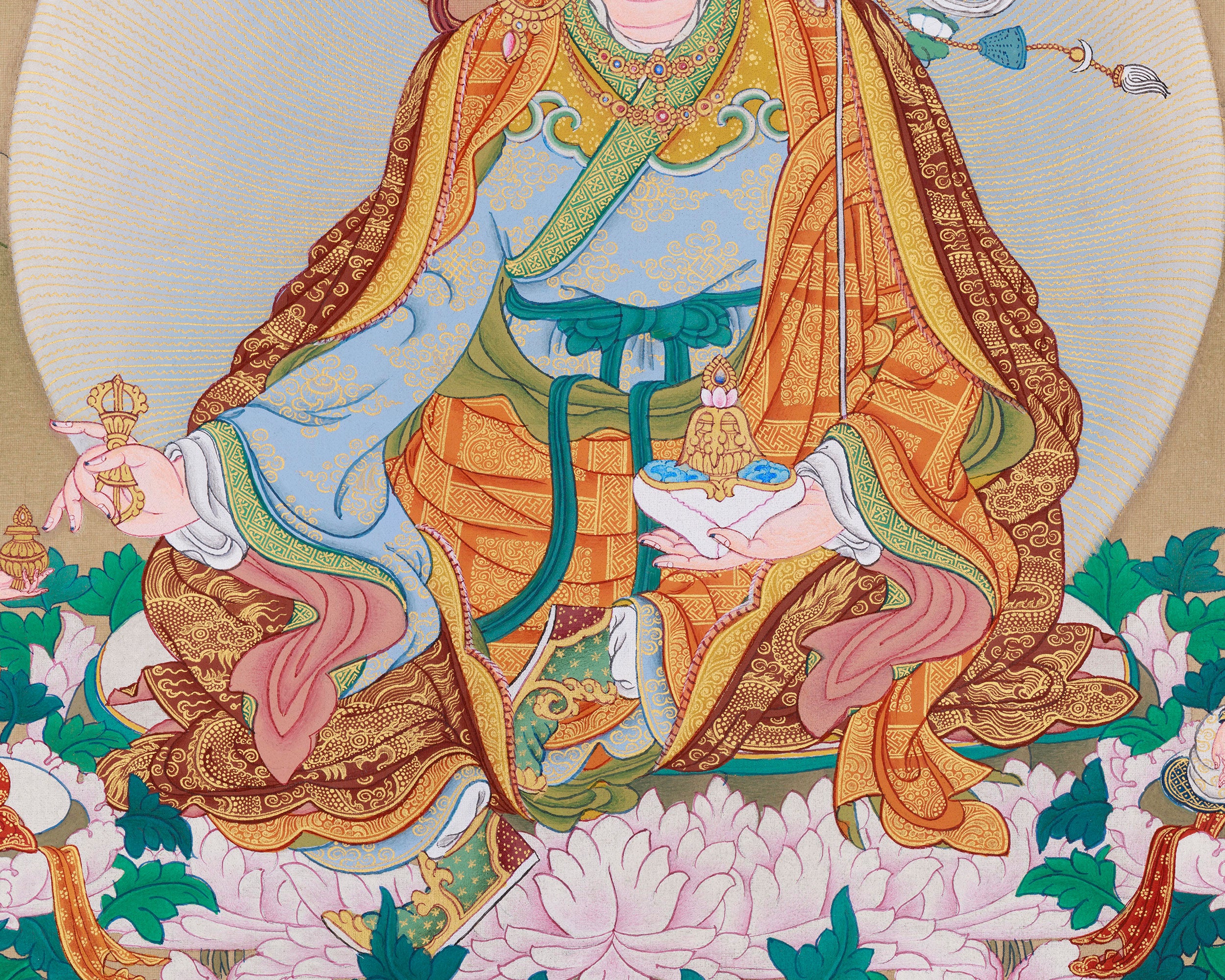 Vajrayana Buddhism Guru Rinpoche Thangka | Exclusive Tibetan Padmasambhava Artwork