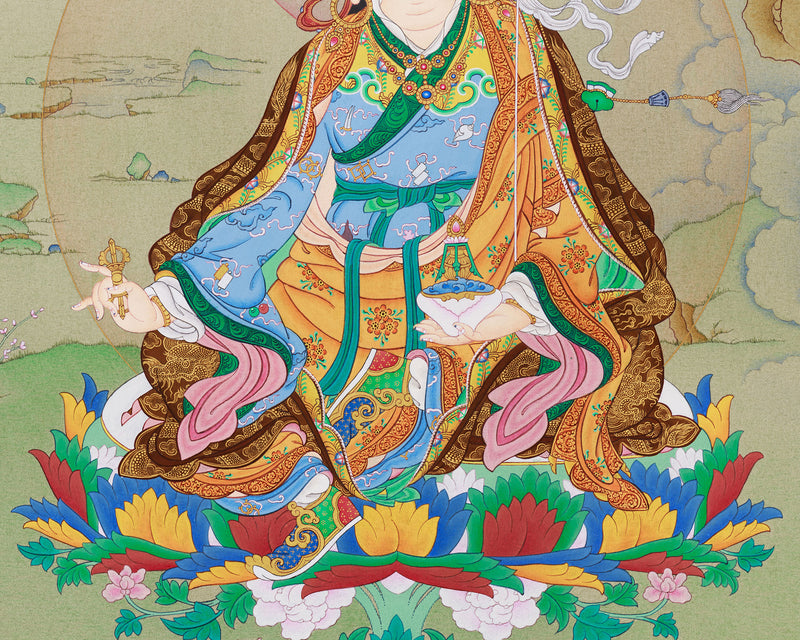 Lotus Vajra Guru Rinpoche | Hand-Painted Sacred Art