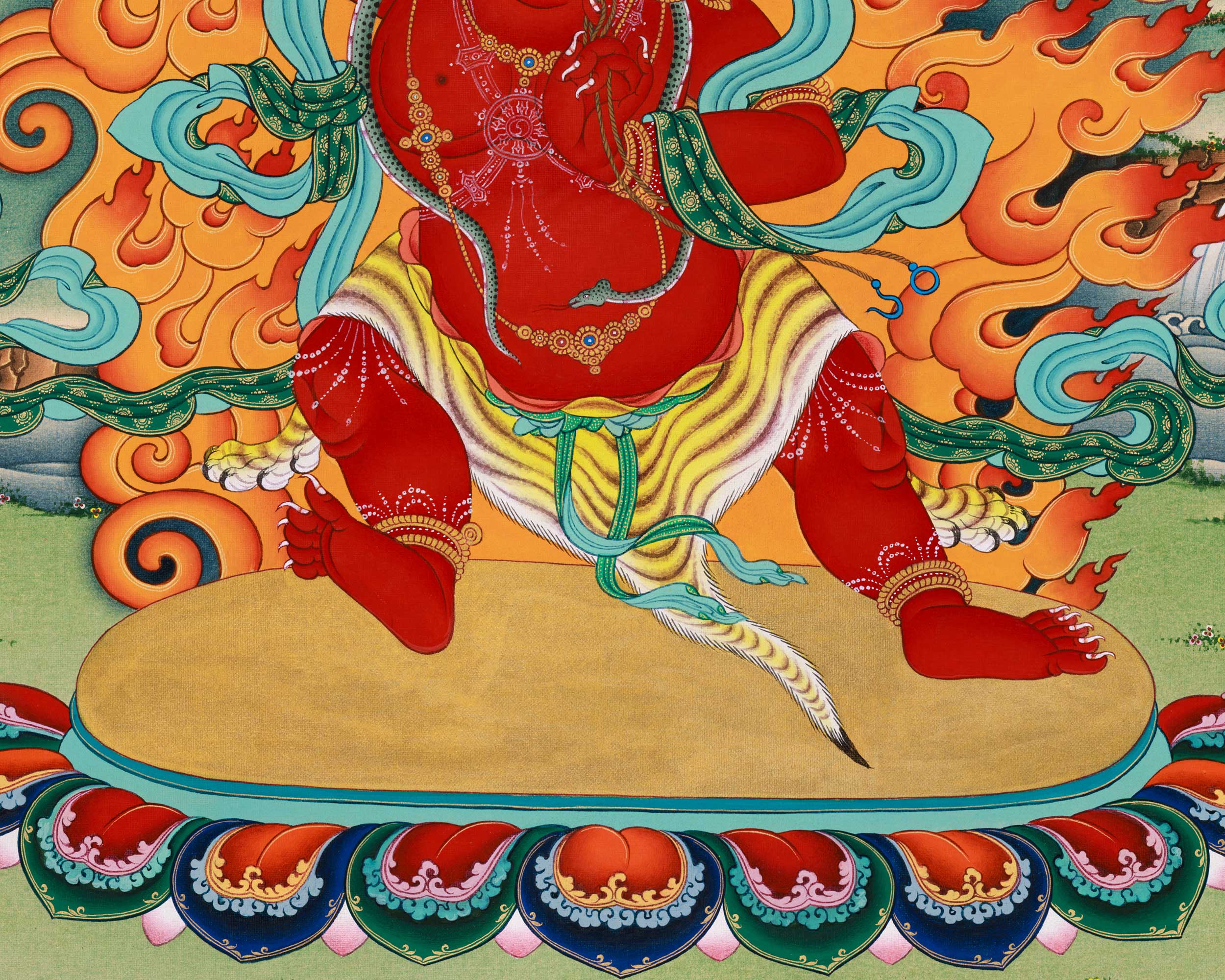 Spiritual Hayagriva Thangka Print | The Divine Fierce Protector | Digital Canvas Print Decor
