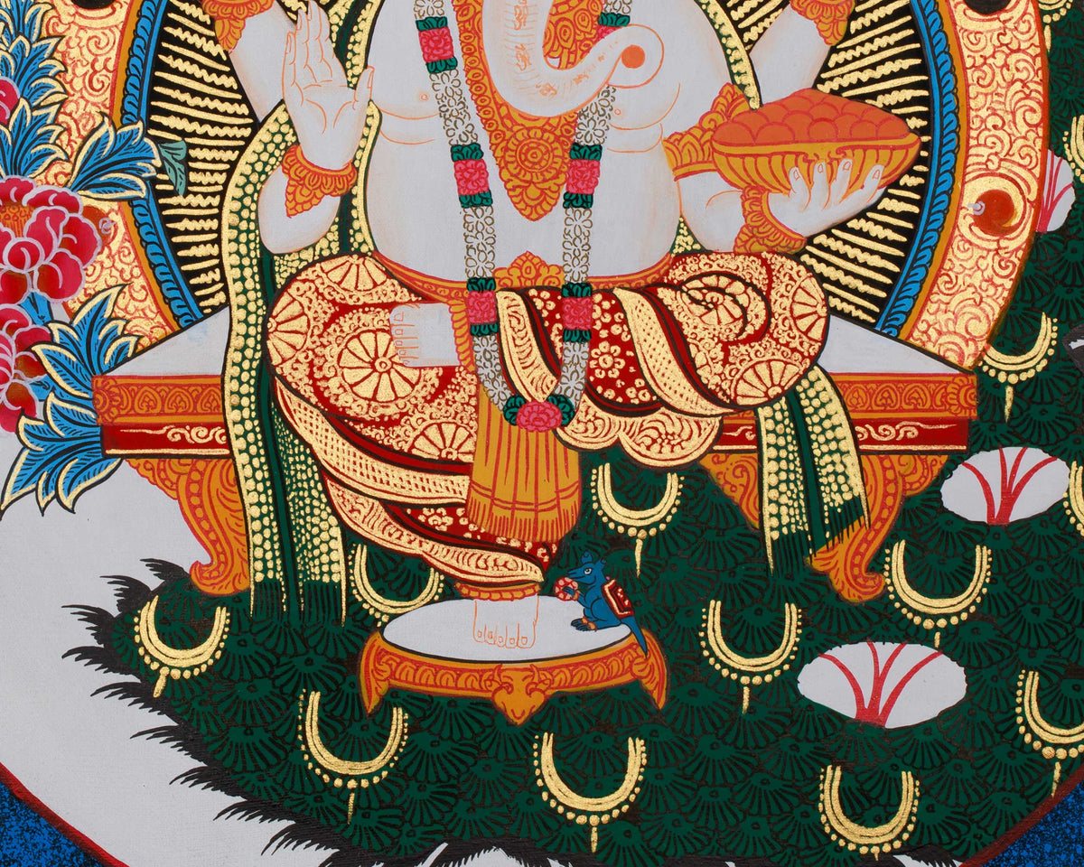 Lord Ganesh Painting | Original Hand Painted Ganesh | Ganpati Artwork | Religious Art |