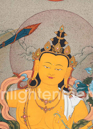 Tibetan Buddhism Manjushree Artwork | Hand Painted Sacred Thangka Painting