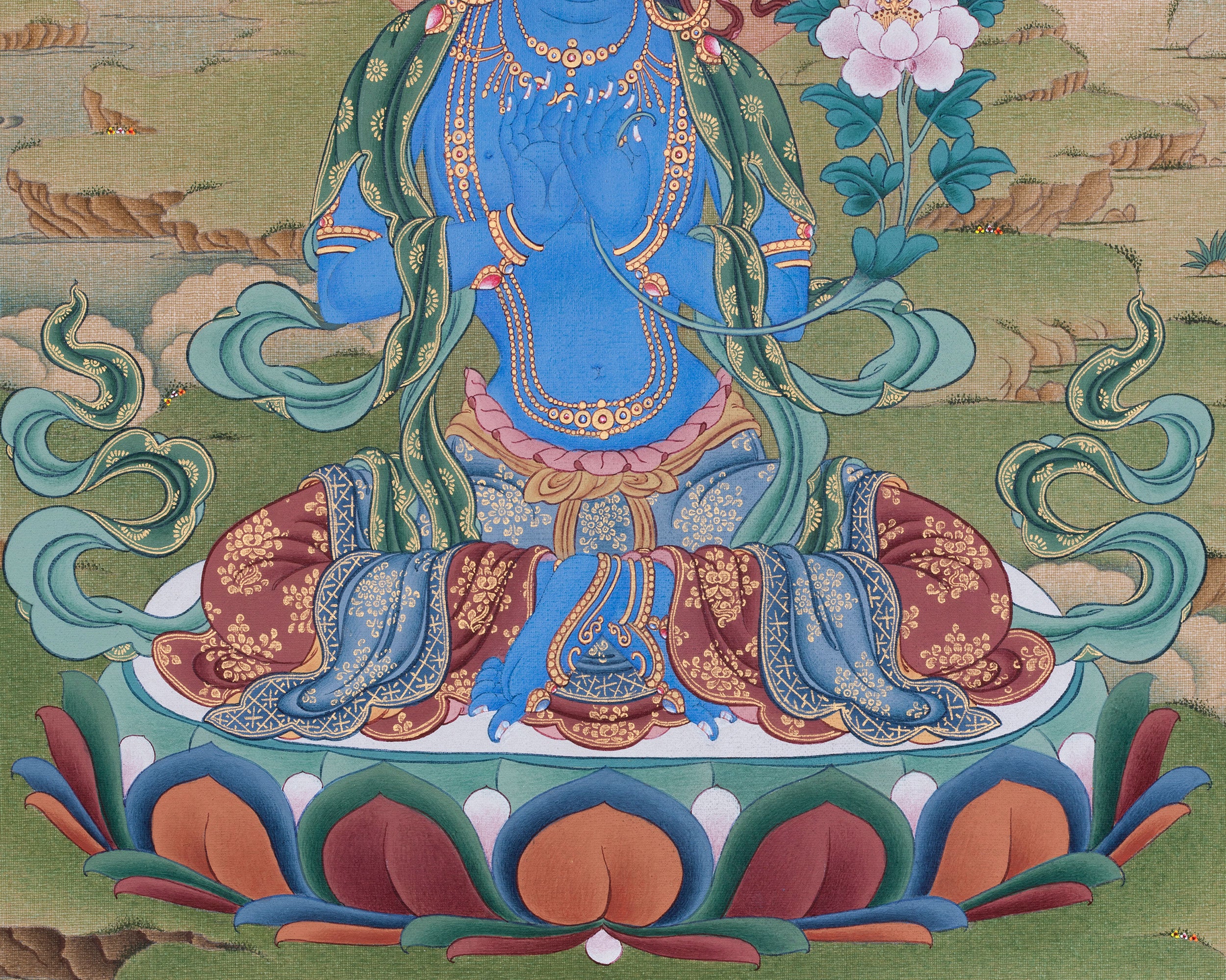 High-Quality Canvas Print of Akasagarbha Bodhisattva | Infinite Space, Knowledge & Generosity