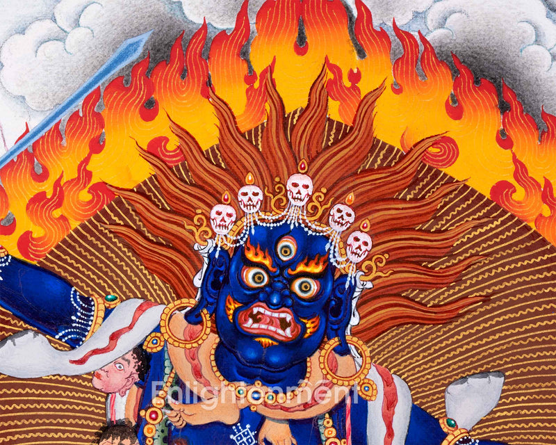 Mystical Vajranakhi Thangka | Wrathful From of Vajrayogini | Tibetan Art of Powerful Deity