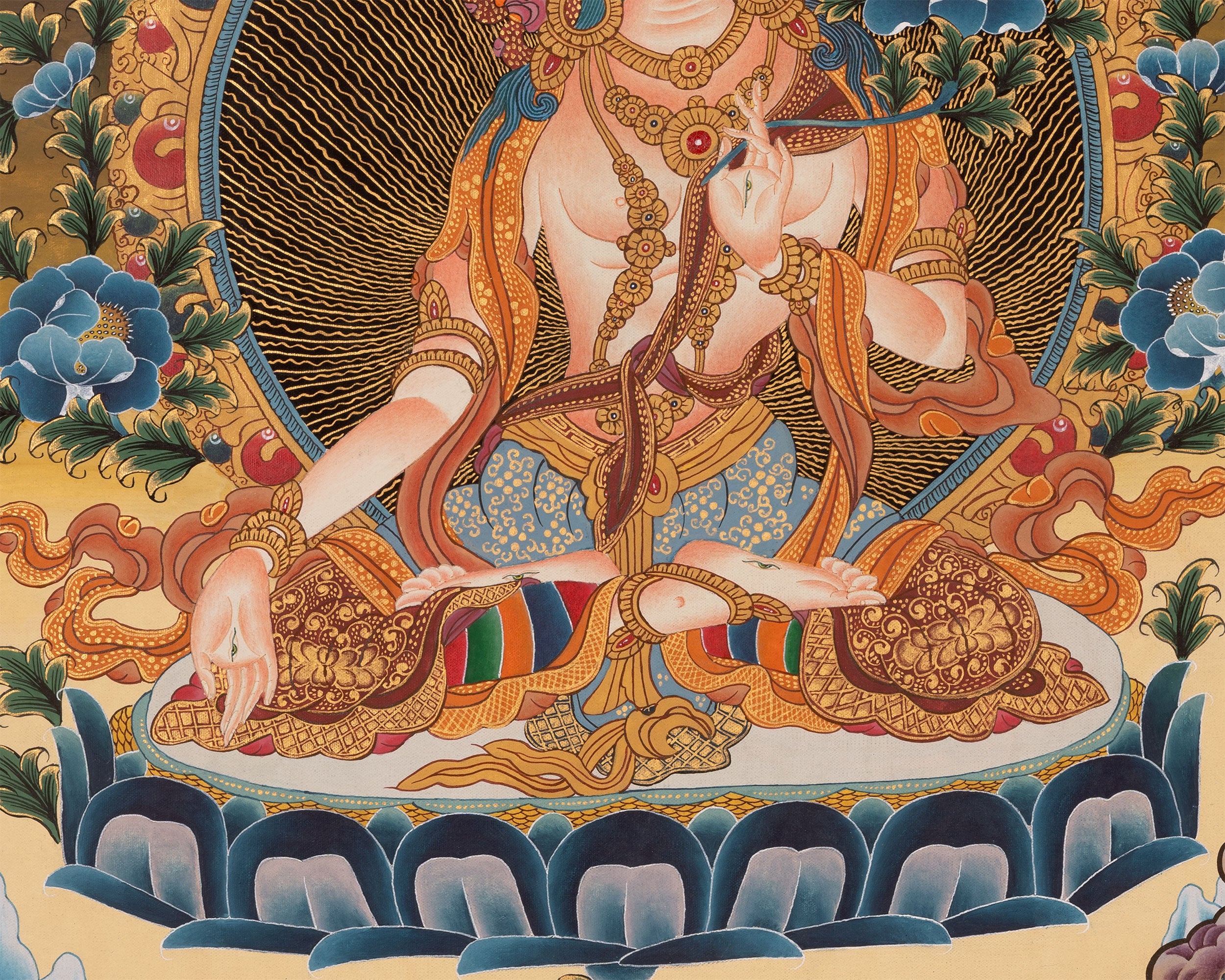 Religious White Tara Thangka | Symbol of Compassion, Healing, and Long Life