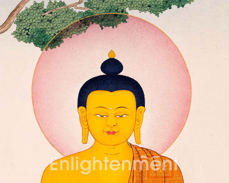 Hand Painted Shakyamuni Buddha Thangka | The Canvas Of Enlightenment | Meditative Masterpiece