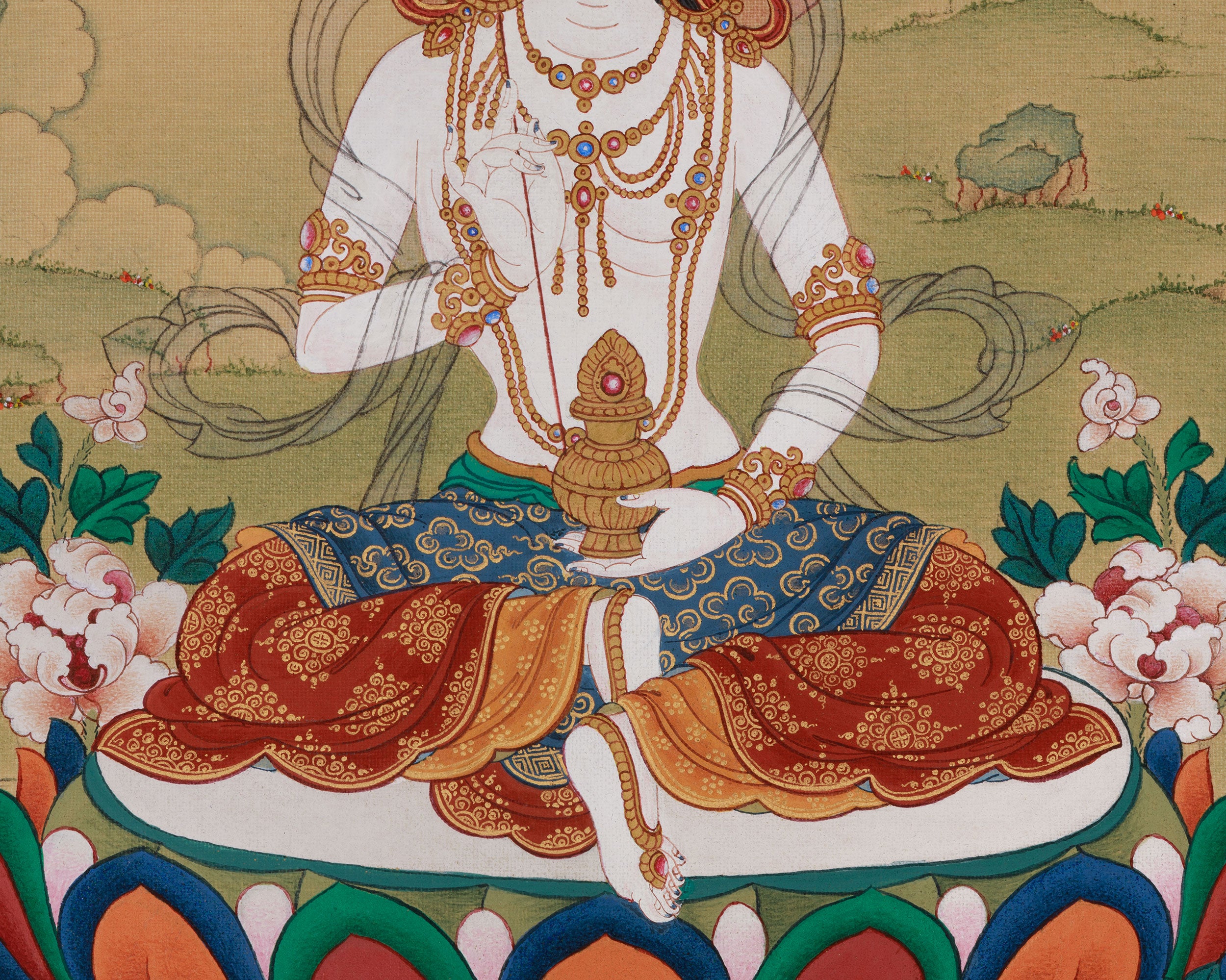 Sacred Dakini Mandarva | Consort of Guru Rinpoche with Amitabha Buddha