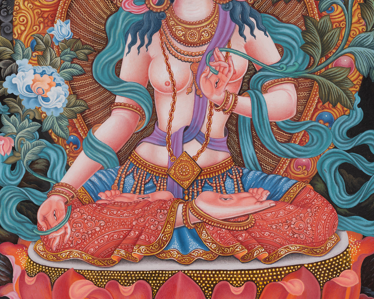 White Tara Sacred Artwork | Sita Tara | Goddess of Compassion and Longevity