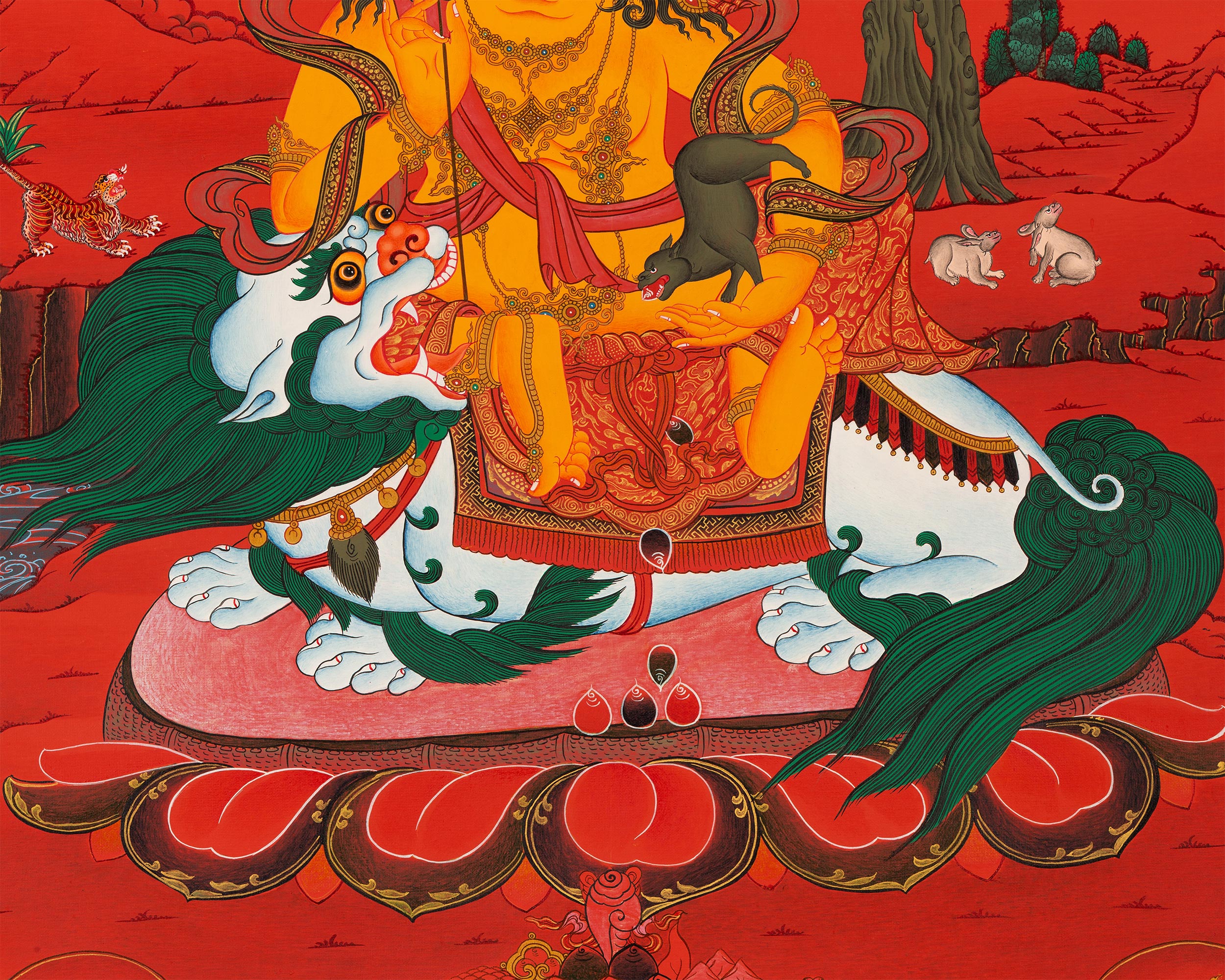 Hand-Painted Namtoshe Thangka | The Wealth Deity of Prosperity and Abundance