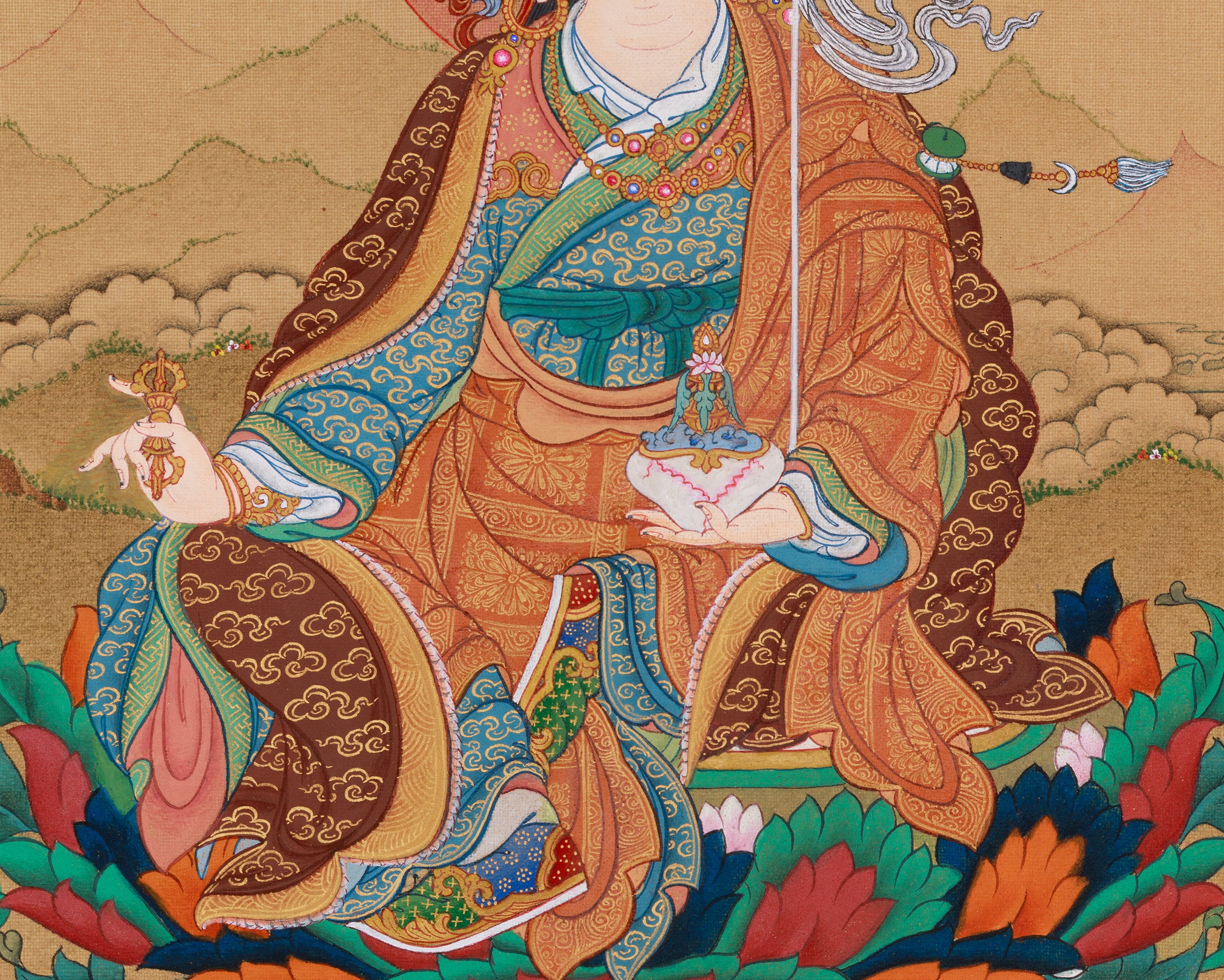 Guru Rinpoche With Amitabha | Lotus Born Guru | LHASA Hues