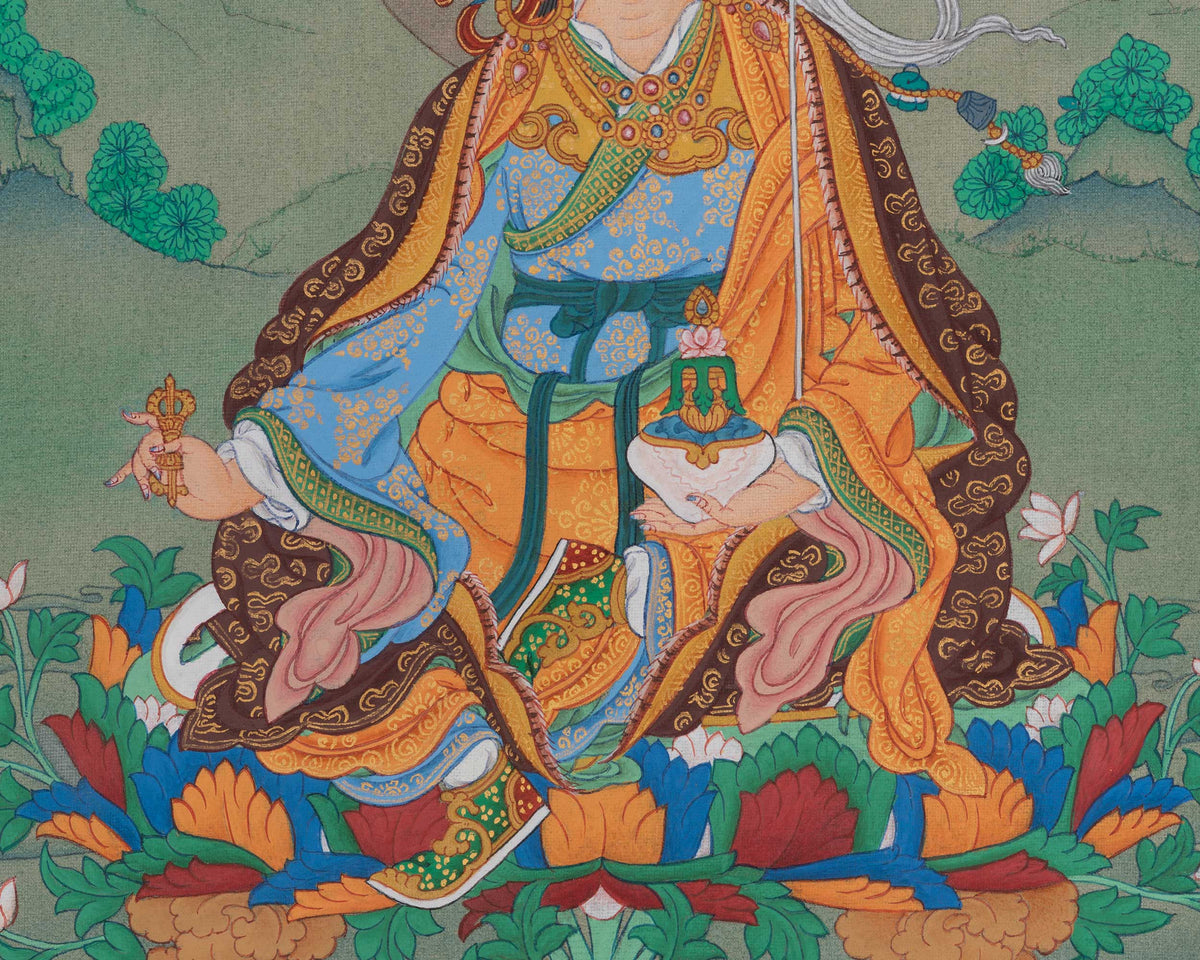 Padmasambhava Buddhist Art | Hand-Painted Guru Rinpoche Thangka