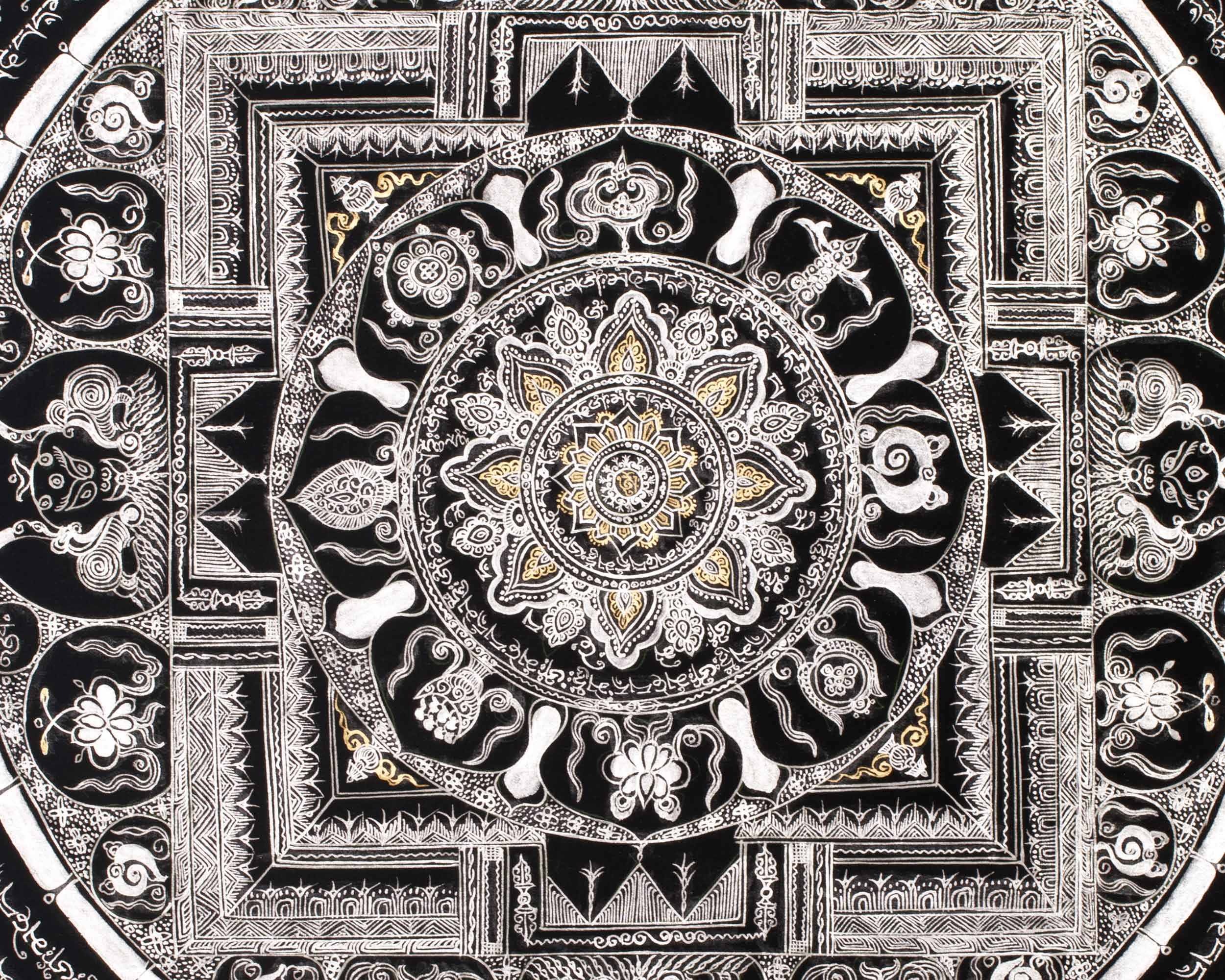 Spiritual Mantra Mandala Painting | Tibetan Wall Hangings