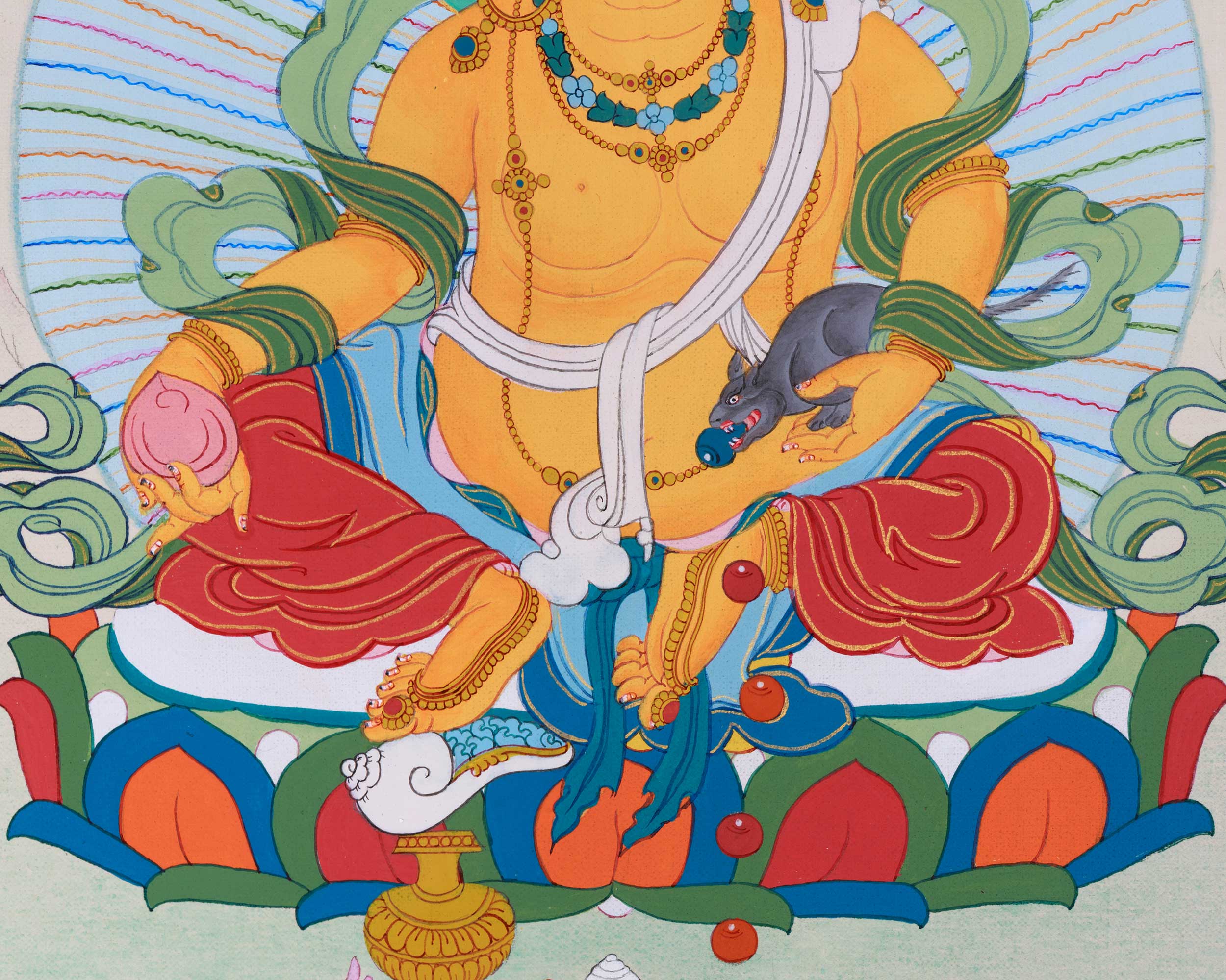 Wealth Deity Jambala Thangka
