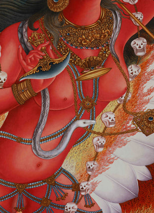 Thangka of Vajrayogini | Wrathful Wisdom Dakini | Sacred Tantric Deity