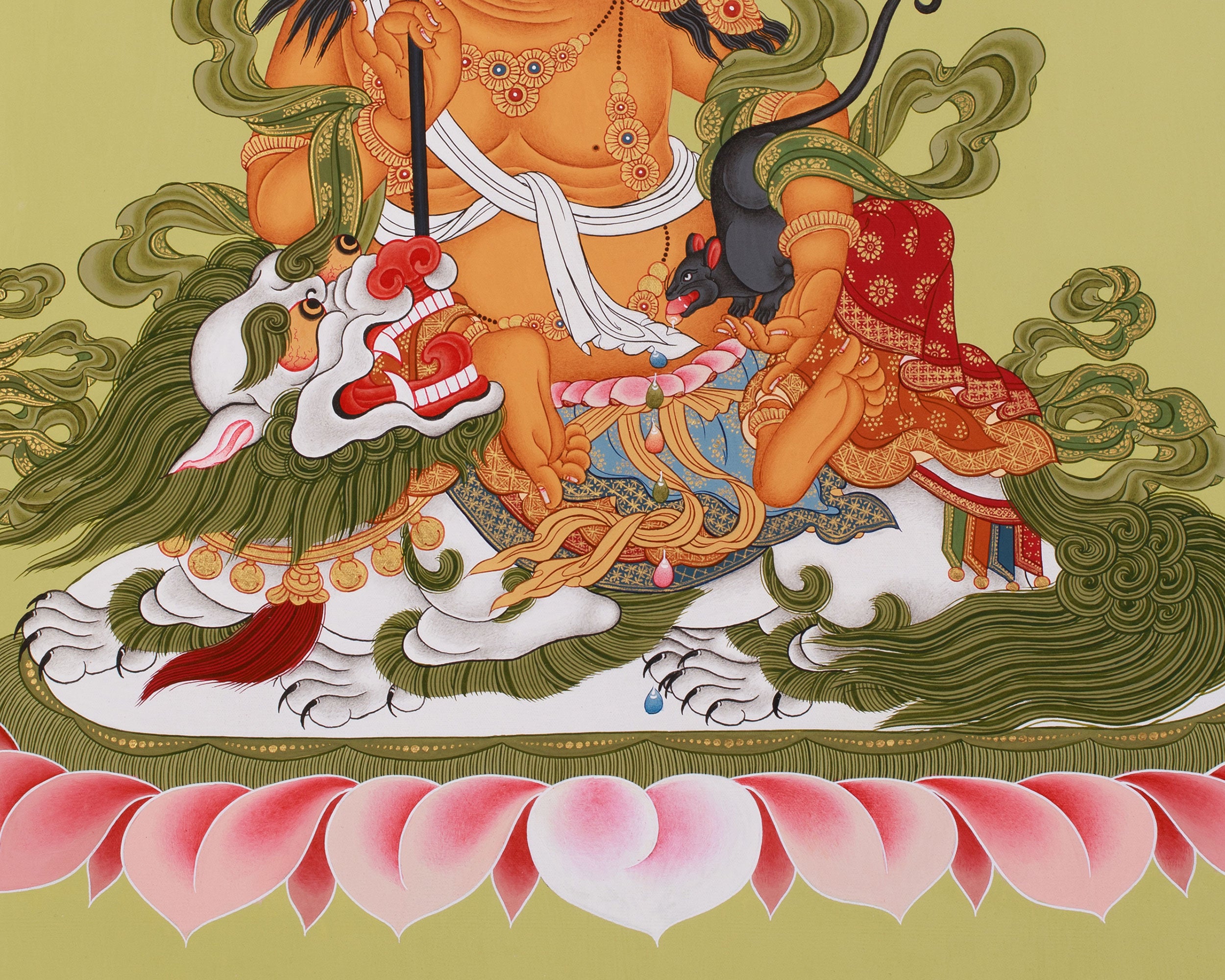 Vaishravana Deity Thangka | Tibetan Guardian King of Wealth