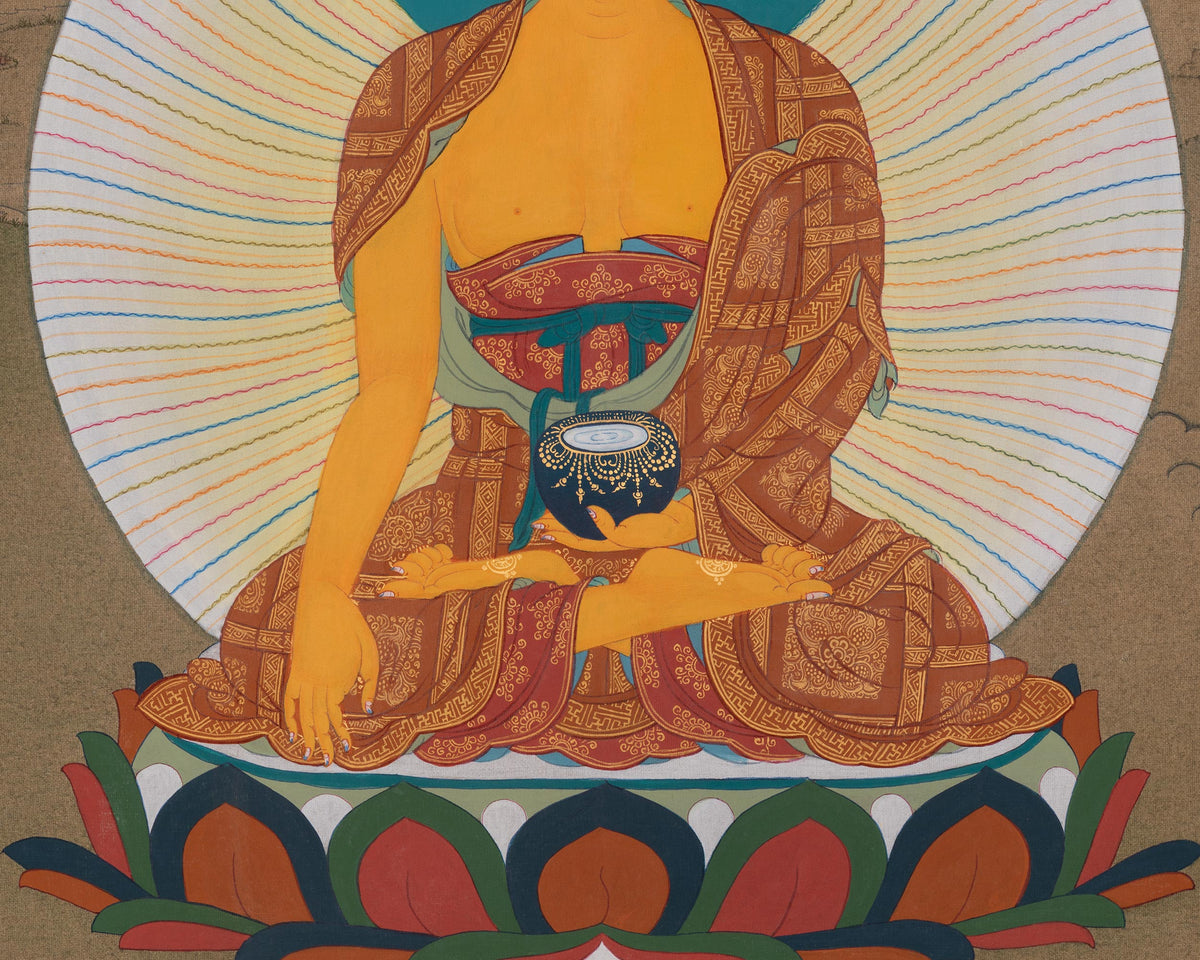 Siddhartha Gautama Meditation Art | Shakyamuni Buddha | Traditional Painting