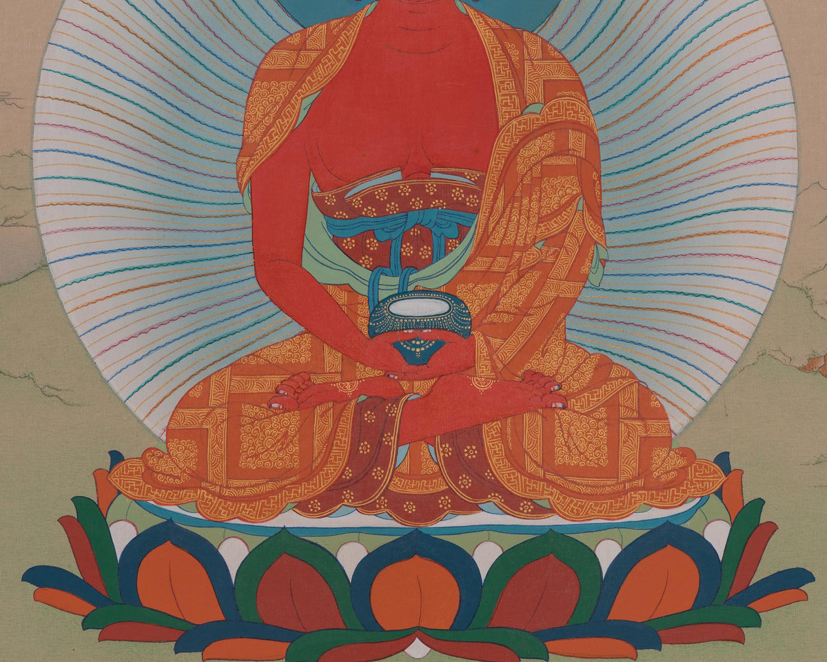 Amitabha Buddha Spiritual Art | Represents Infinite Light And Boundless Compassion