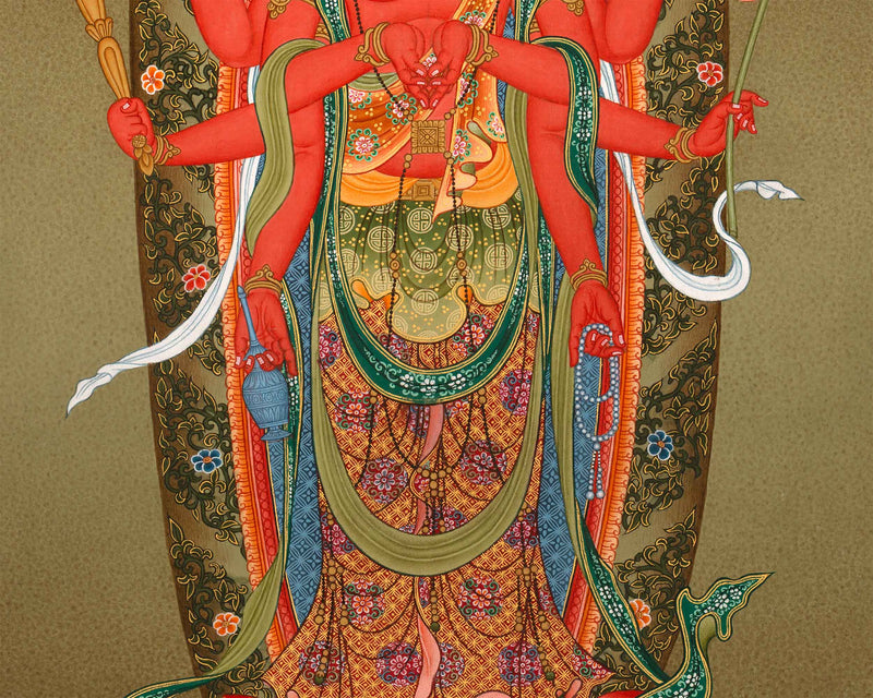 High-Quality Hayagriva Mantra Practice Giclee Print | Buddhist Deity Art Canvas Print For Daily Prayers