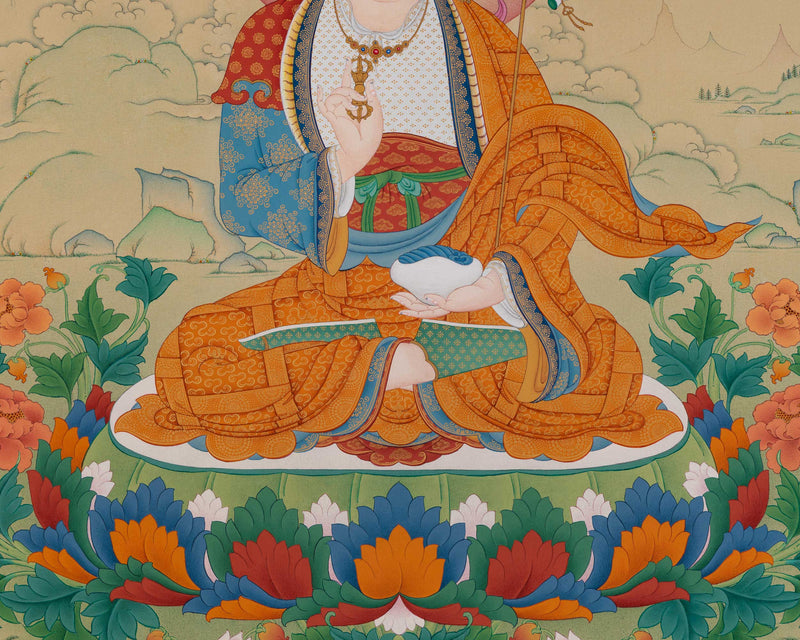 Guru Rinpoche Artwork | Padmasambhava, The Lotus Born | Traditional Thangka Print
