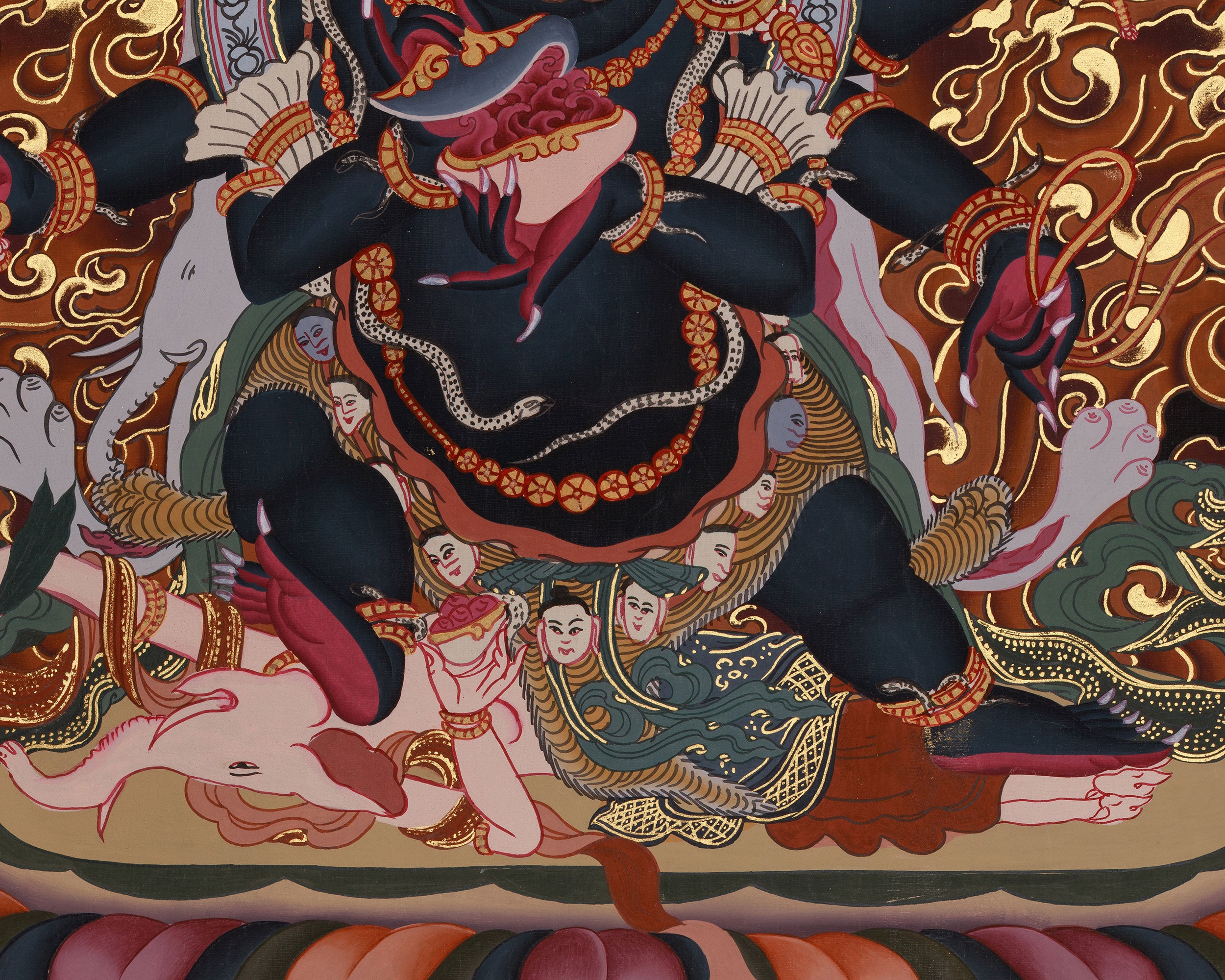 6 Armed Mahakala Painting | Protector of the Dharma | Dharmapala Art