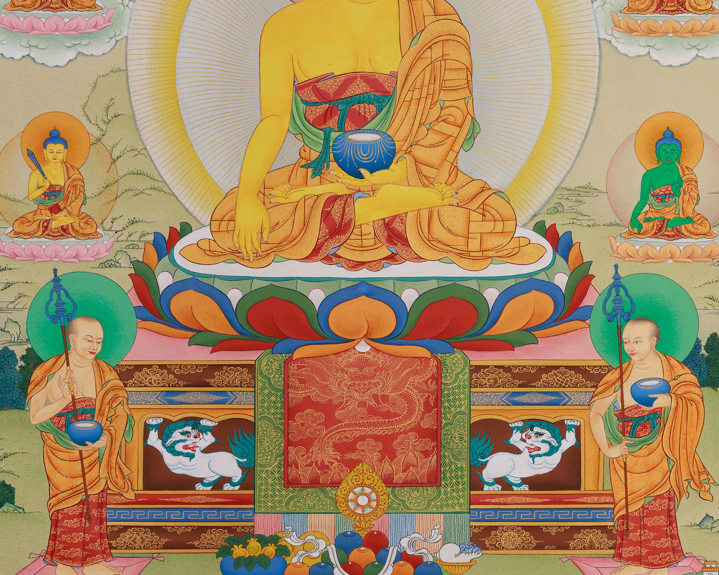 Traditional Thangka of 35 Buddhas | Spiritual Transformation and Practice