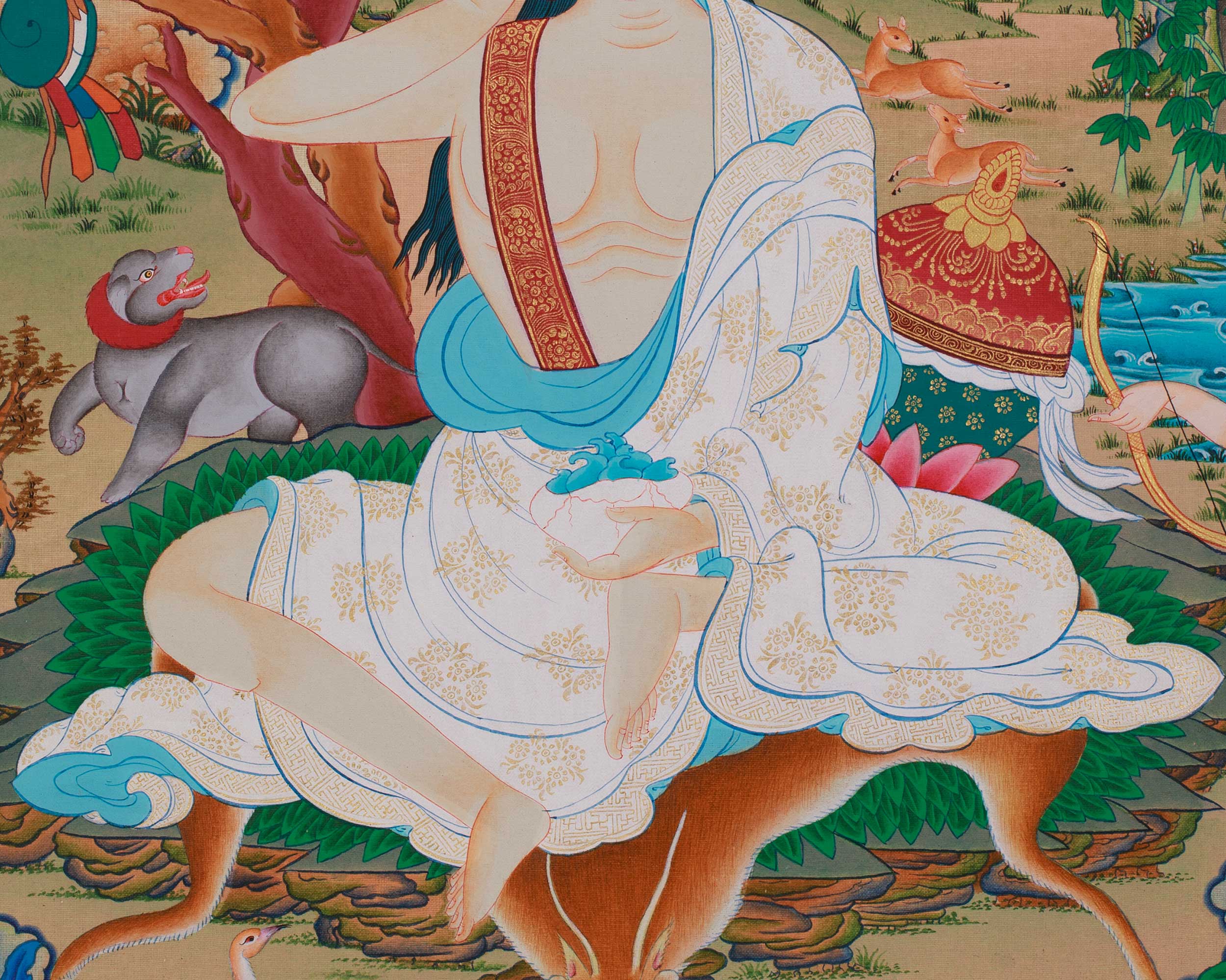 Himalayan Thangka of Milarepa | Spiritual Teacher Milarepa