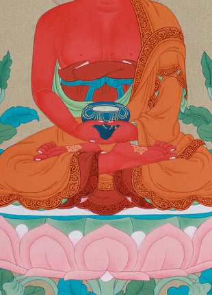 Buddha of Infinite Light - Red Amitabha Buddha Thangka