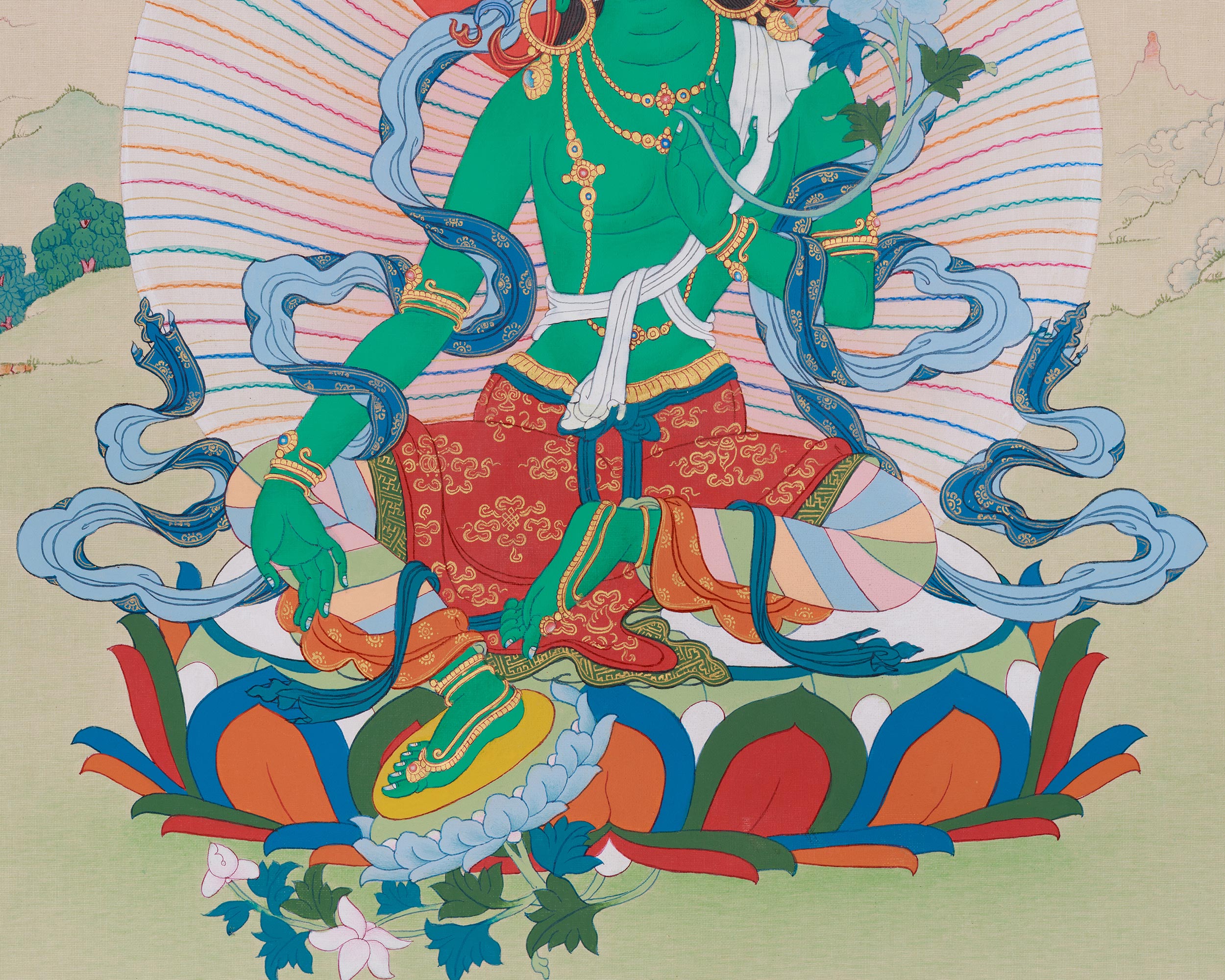 Shyama Tara Artwork | Goddess of Compassion and Protection