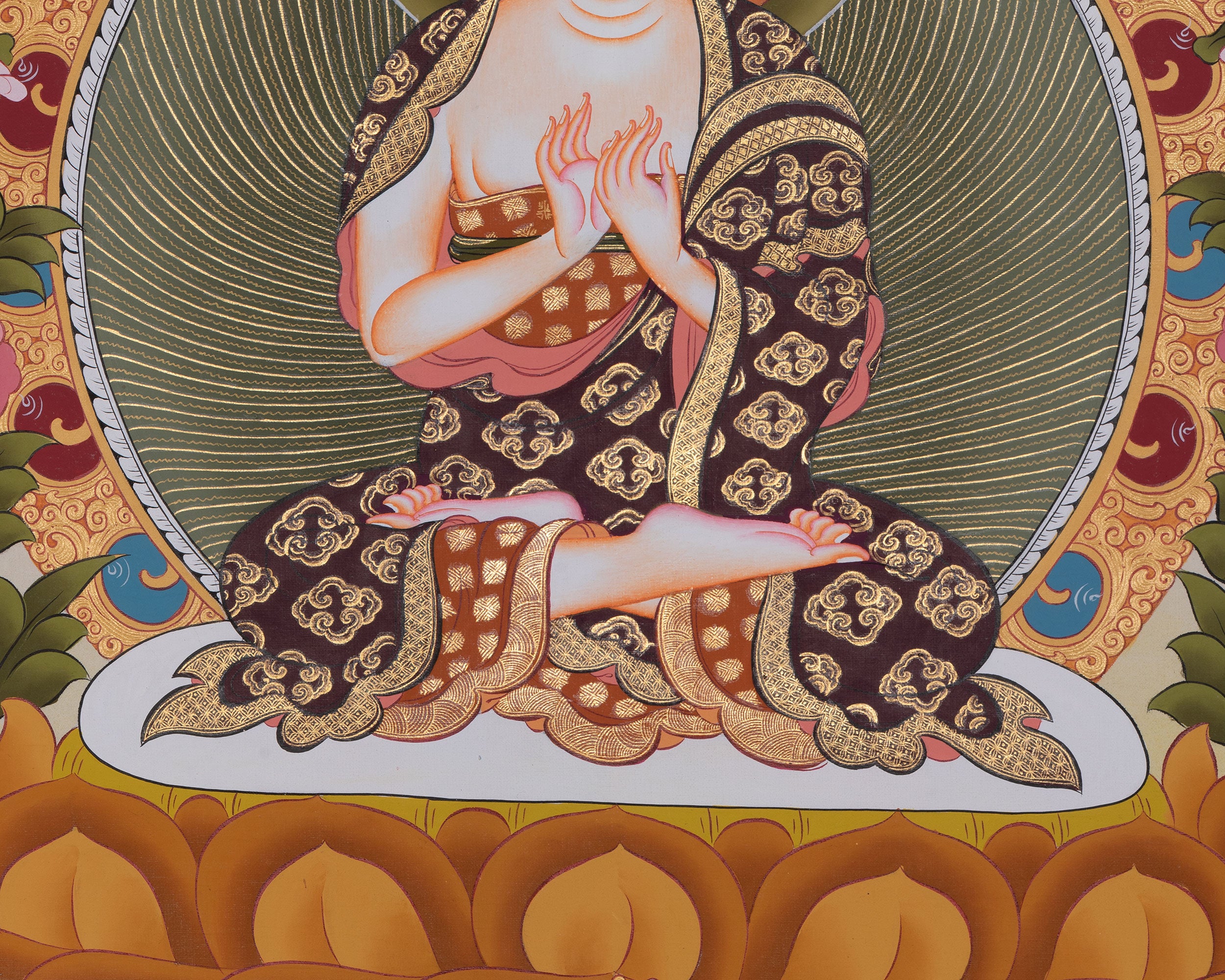 Vajrapani Bodhisattva Thangka Painting | Vairocana Buddha Thangka | Buddhist Art